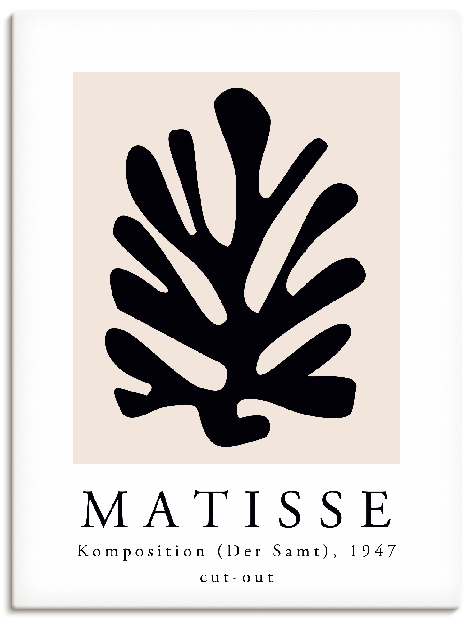 Artland Wandbild "Matisse Komposition - cut-out schwarz" Muster 1 Stk. tlg. als Alubild, Leinwandbild, Poster, Wandaufkleber in verschied. Größen