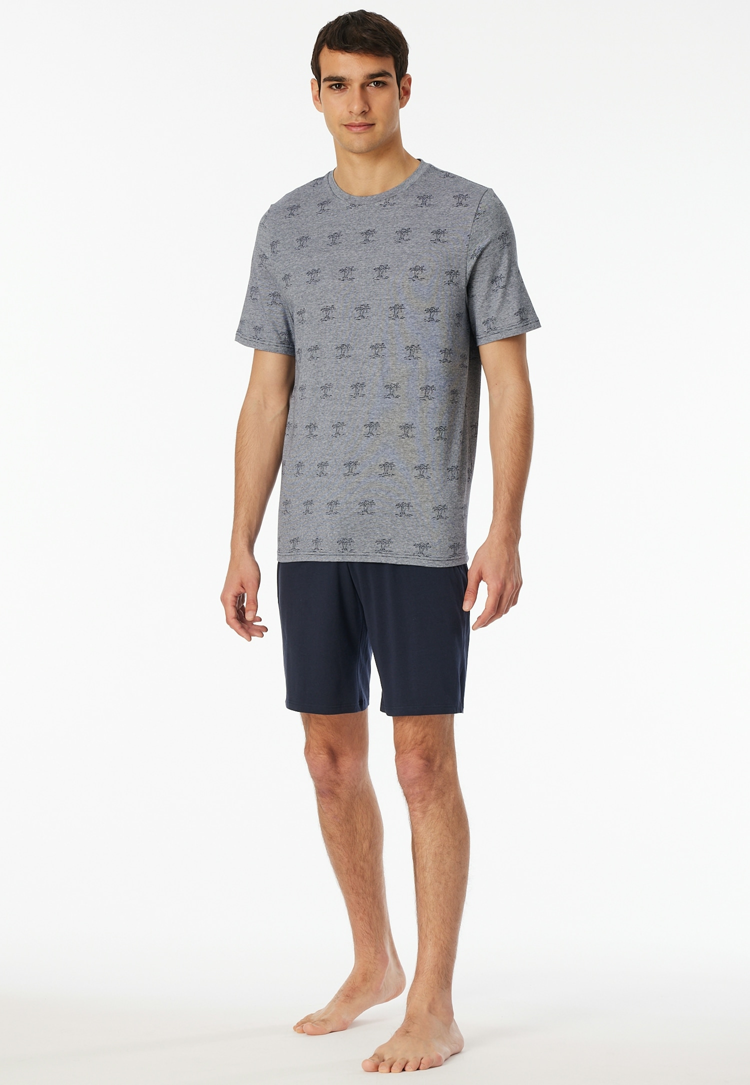 Schiesser Shorty "95/5" 2 Stk. tlg., Shirt mit garngefärbten, feinen Ringel günstig online kaufen