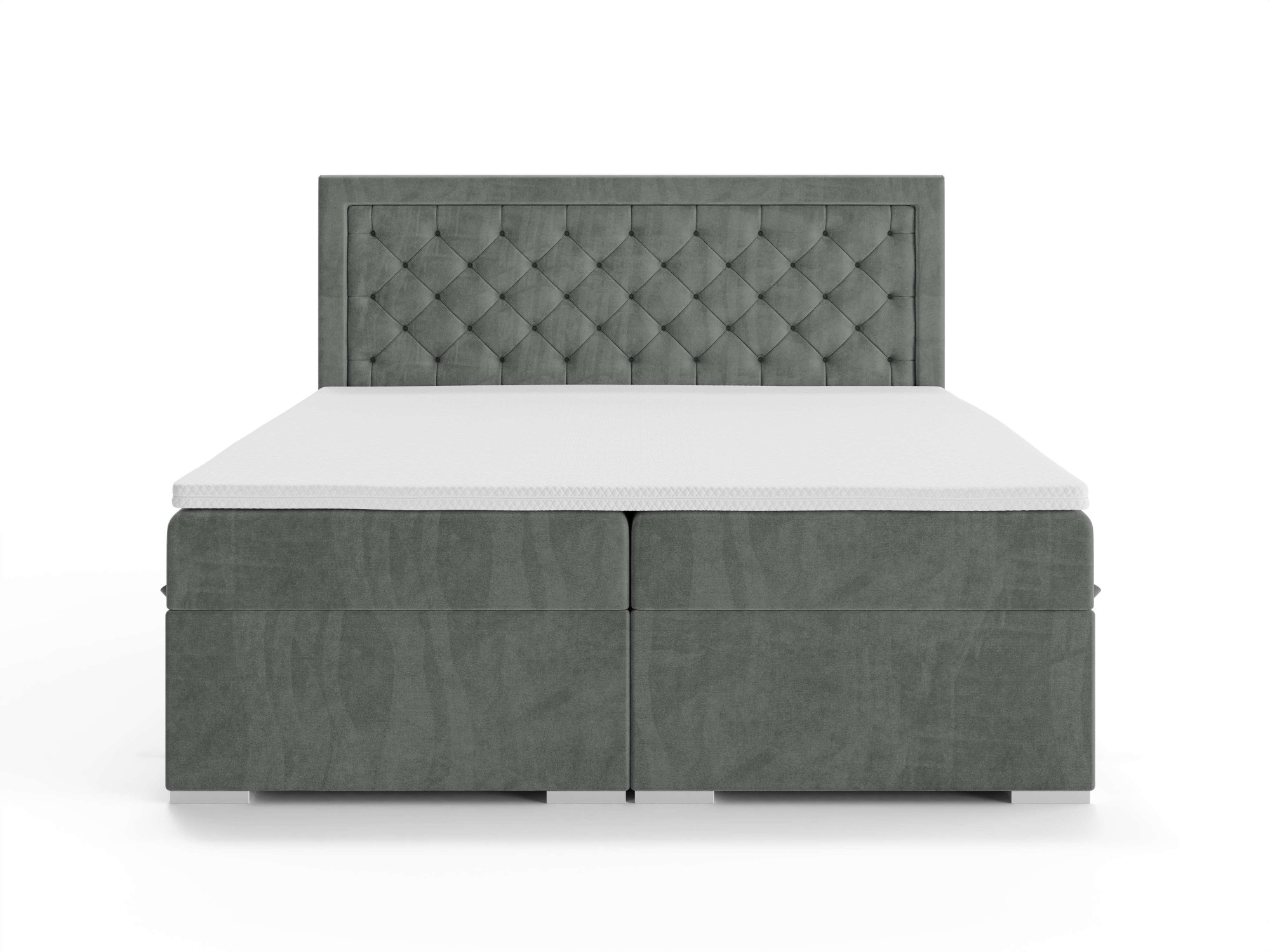 Leonique Polsterbett »SACY mit Matratze und Topper, in 2 Breiten (160 und 180 cm)«, Boxspringbett mit Kopfteil, Bettkasten, Matratze (BFK/TFK) und Topper