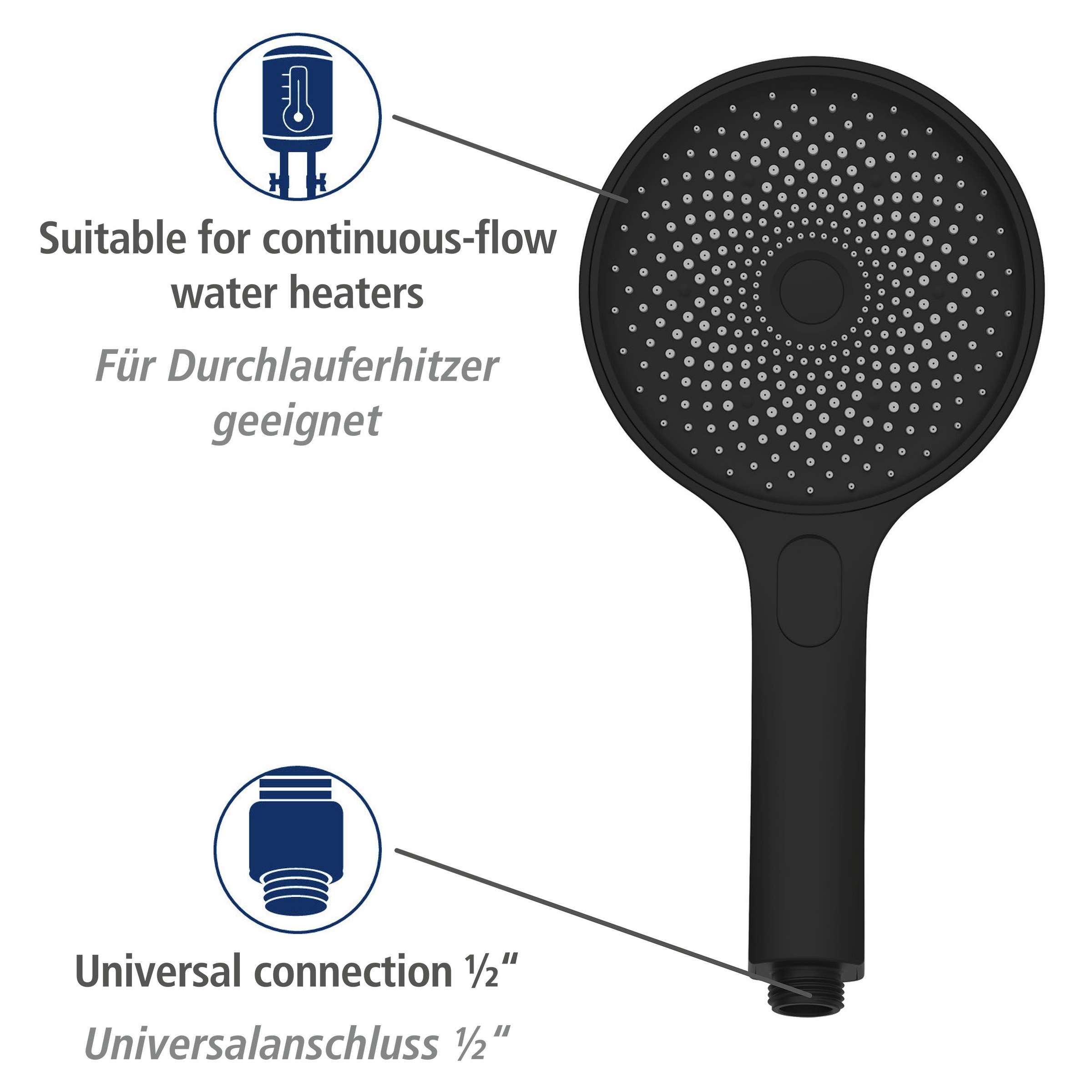 WENKO Duschsystem »Softwater«, einfacher Anschluss an bestehende Armatur oder Wandanschlussbogen