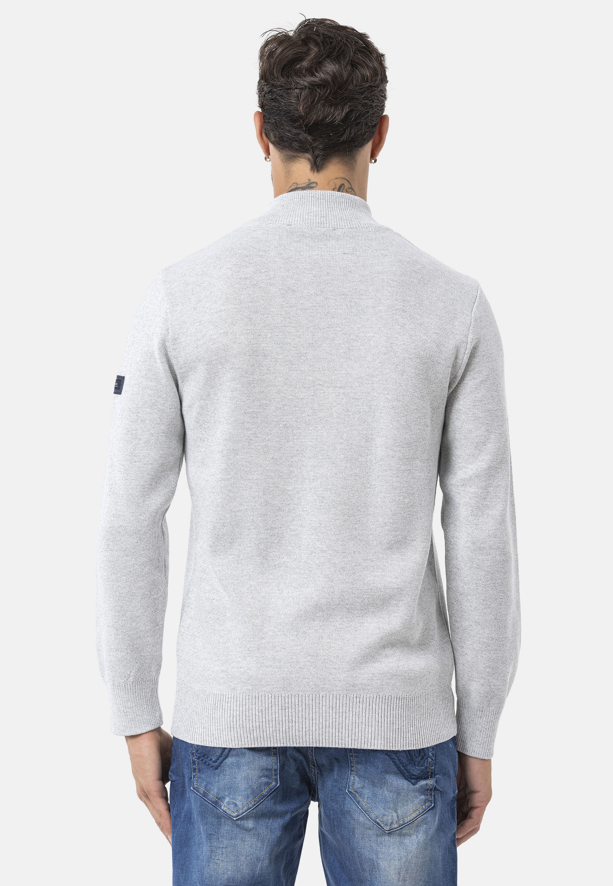 Cipo & Baxx Strickpullover »CP290« 1 Stk. aus reiner Baumwolle