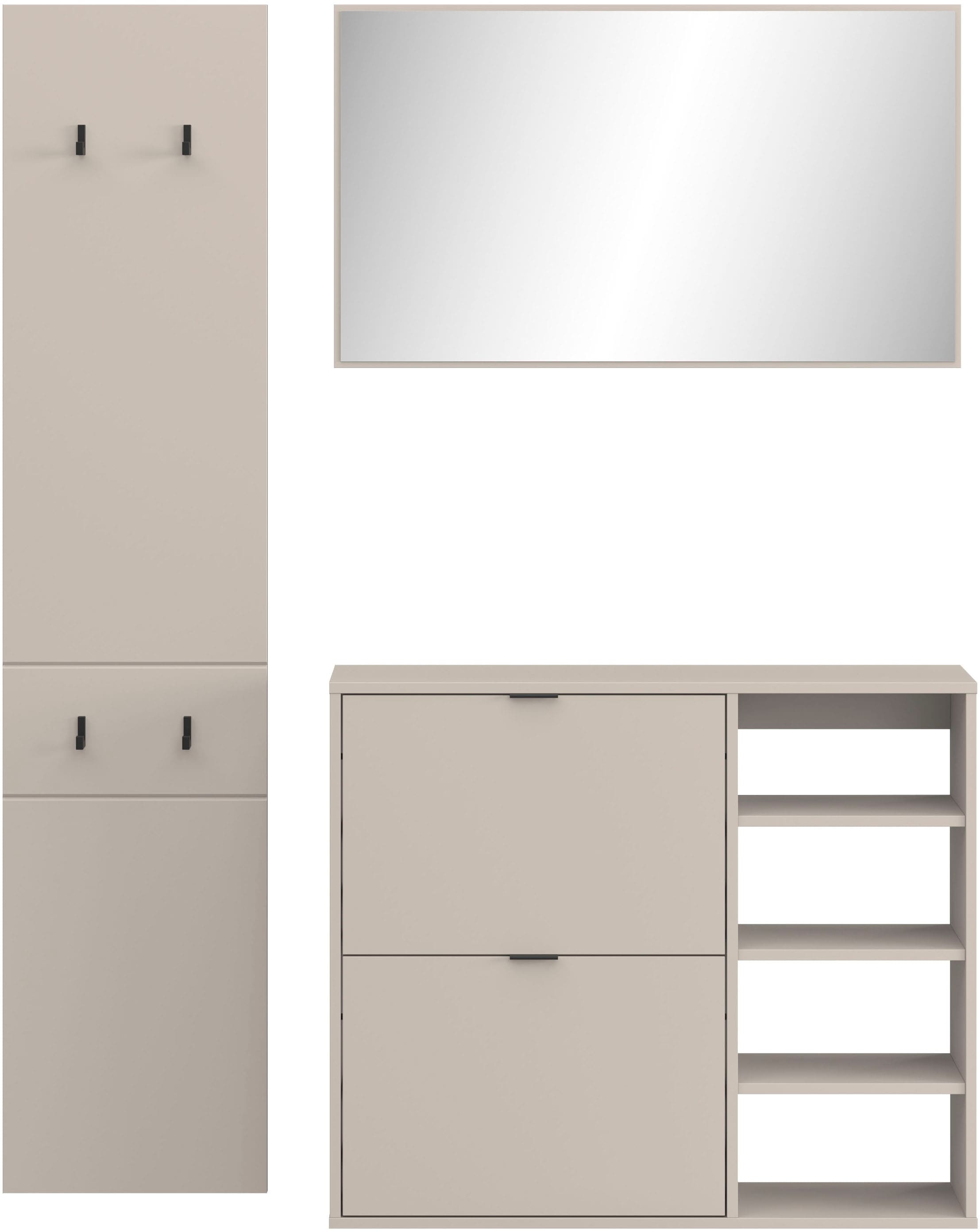 HBZ Garderoben-Set »Florenz Garderobe B/H/T 140x180x27 cm« 3 Stk. tlg.