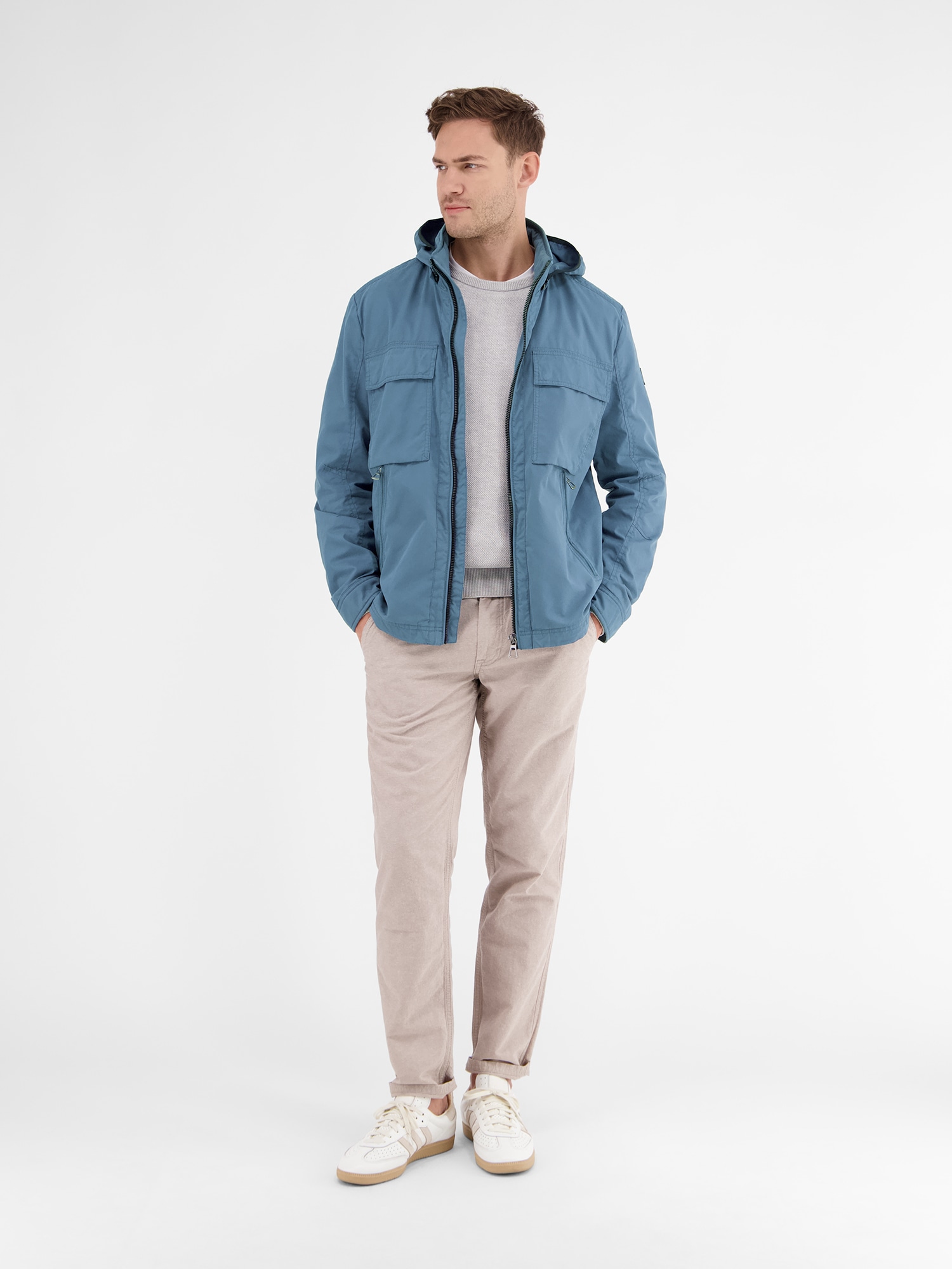 LERROS Outdoorjacke »LERROS Shell-Blouson mit abnehmbarer Kapuze«, mit Kapuze, Keine Angabe