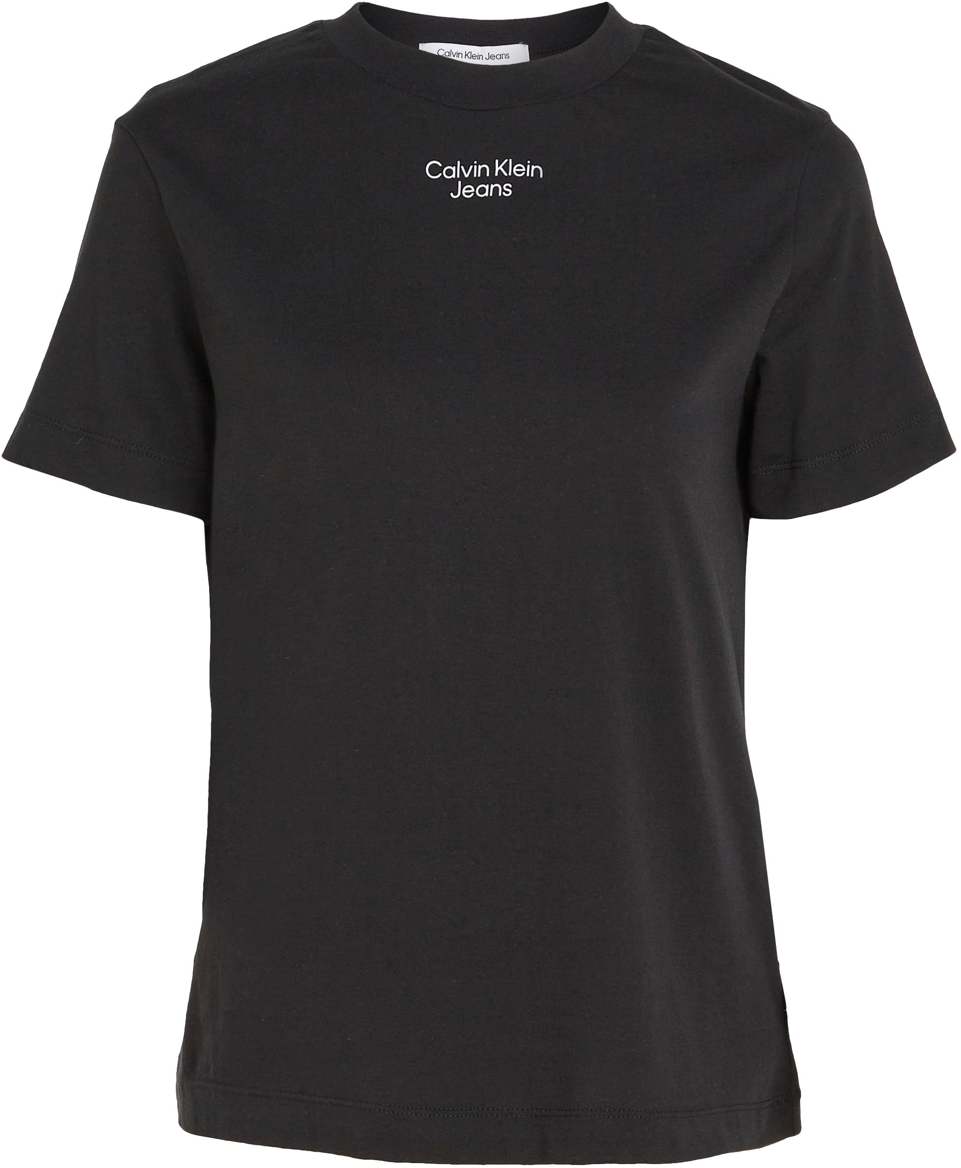 Black Friday Calvin Klein Jeans Calvin »STACKED | MODERN TEE«, Jeans LOGO Klein BAUR Logodruck mit T-Shirt STRAIGHT dezentem