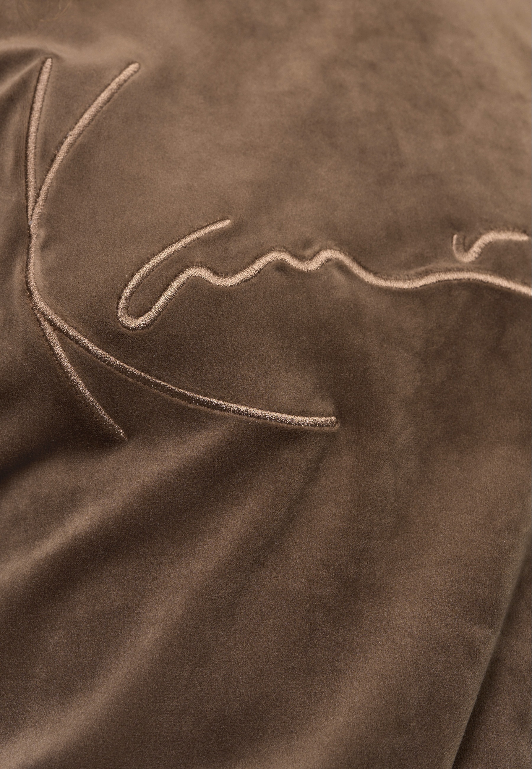 Karl Kani Sweater »Karl Kani Damen KW214-045-1 Signature Velvet Crop Crew brown«, 1 Stk.
