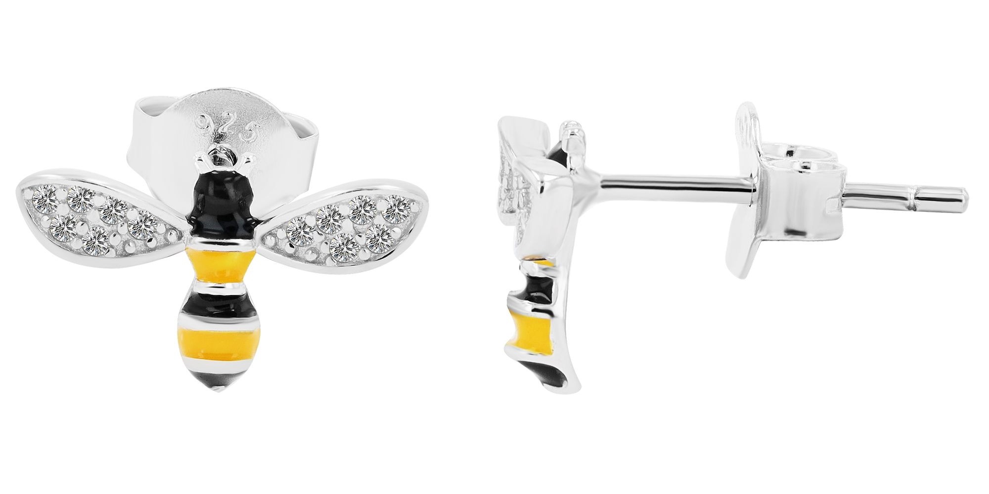 Paar Ohrhänger ADELIA´S "Kinder Ohrringe – Ohrstecker aus 925 Silber mit Zirkonia", Mädchen, Gr. Kinder, Silber 925 (Sterlingsilber), silber, Ohrringe, Zum Verschenken – ideal zum Geburtstag