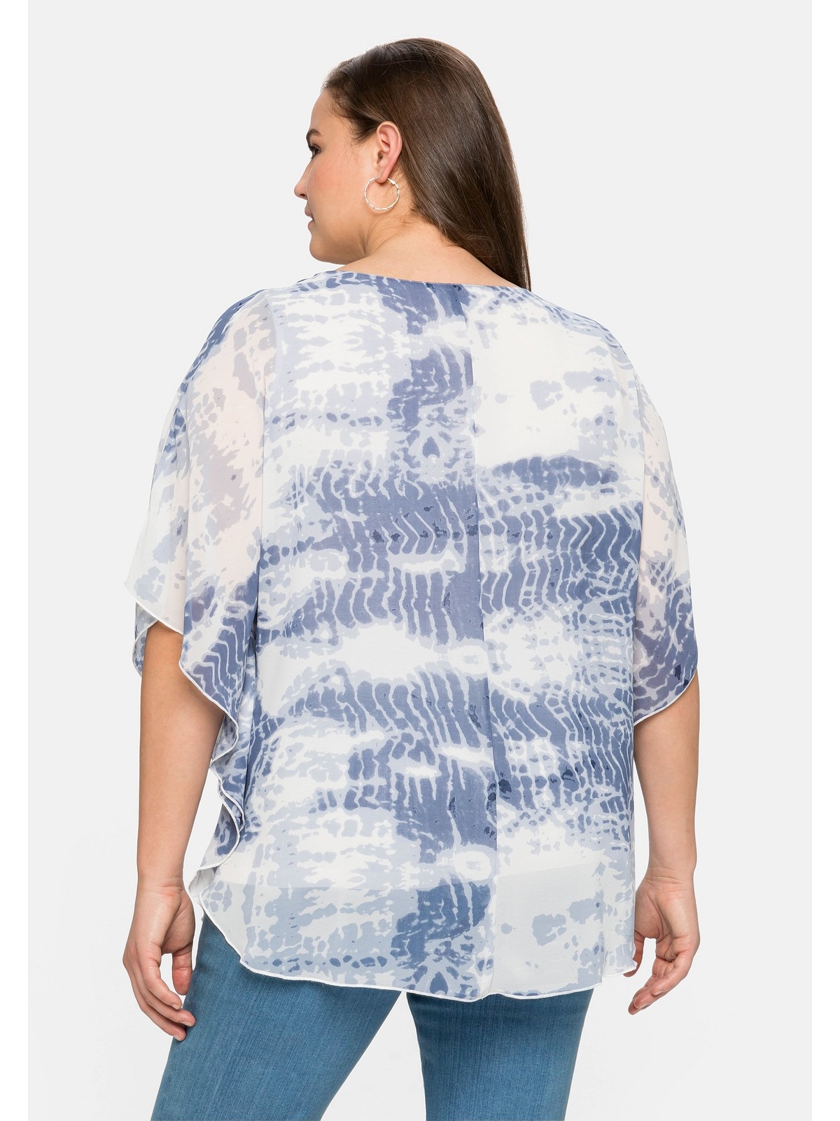 sheego by Joe Browns Longtunika »Große Größen«, mit Batikprint und Fledermausärmeln