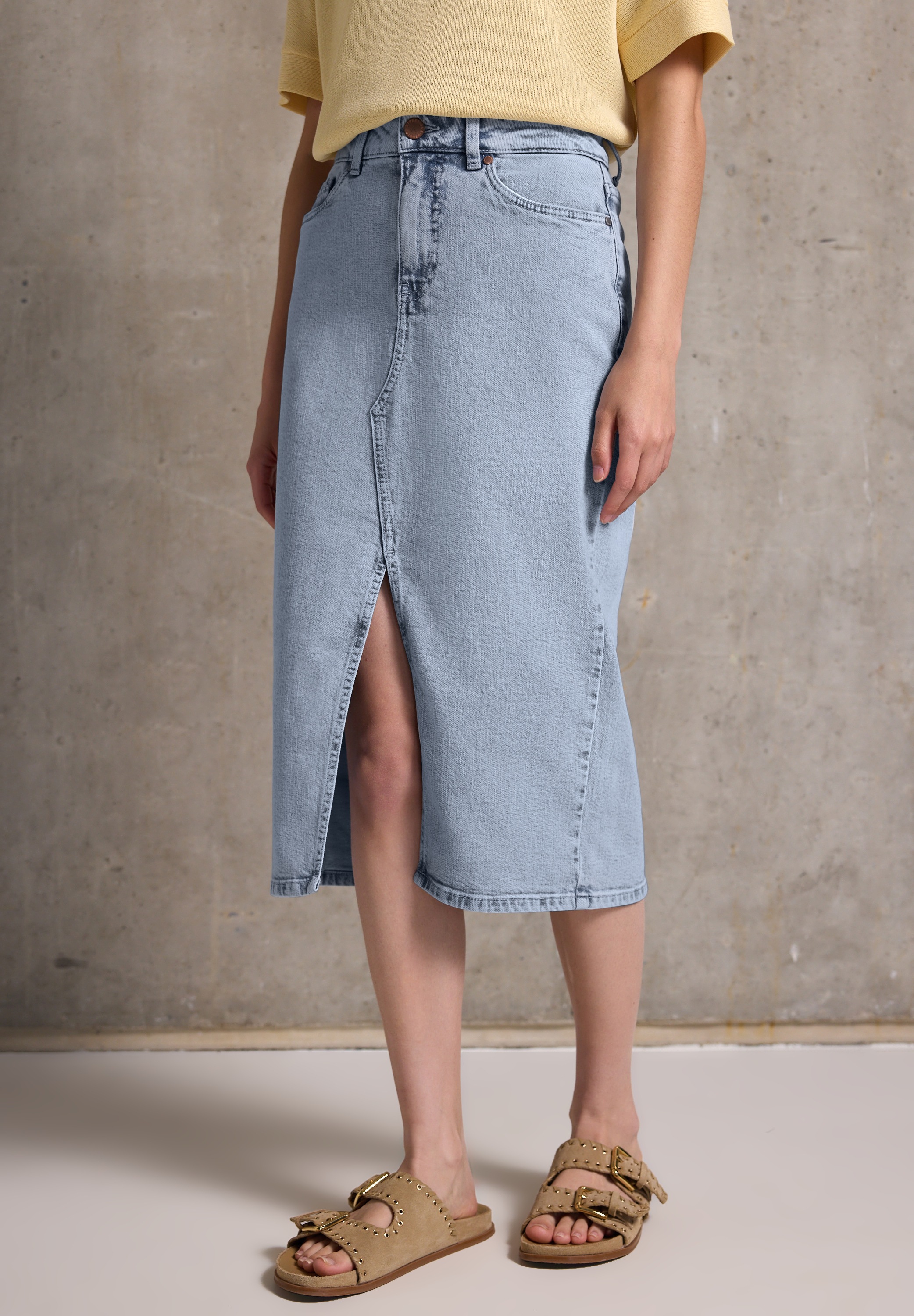 STREET ONE STUDIO Jeansrock mit Schlitz günstig online kaufen