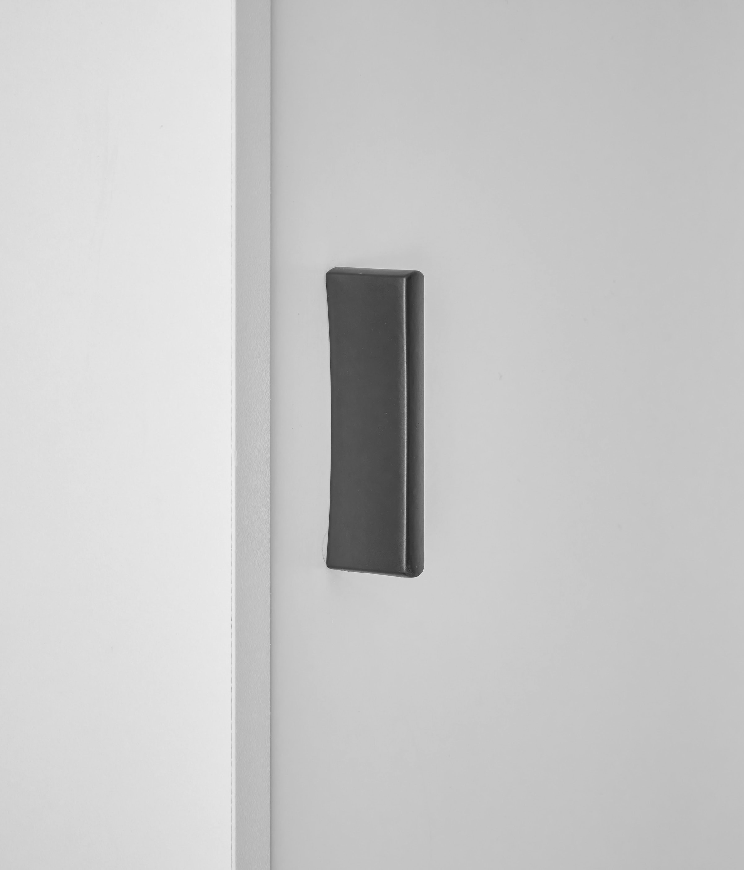 INOSIGN Wohnwand »HUDSON«, (Set, 5 St.), mit moderner Rillenoptik, Griffe aus Metall (Schwarz), Breite 328 cm