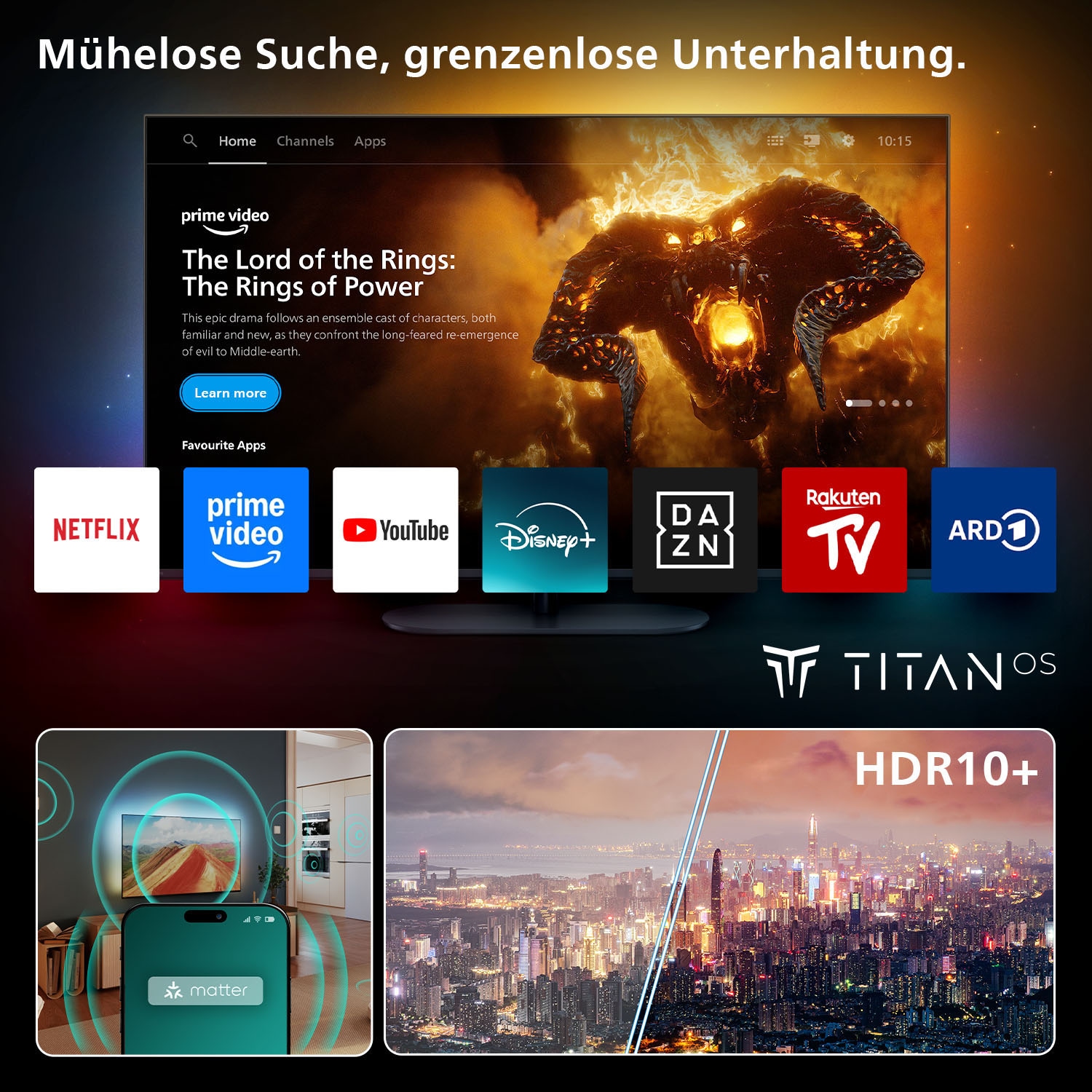 Philips QLED-Fernseher »43PUS8400/12« 108 cm/43 ″ Smart-TV