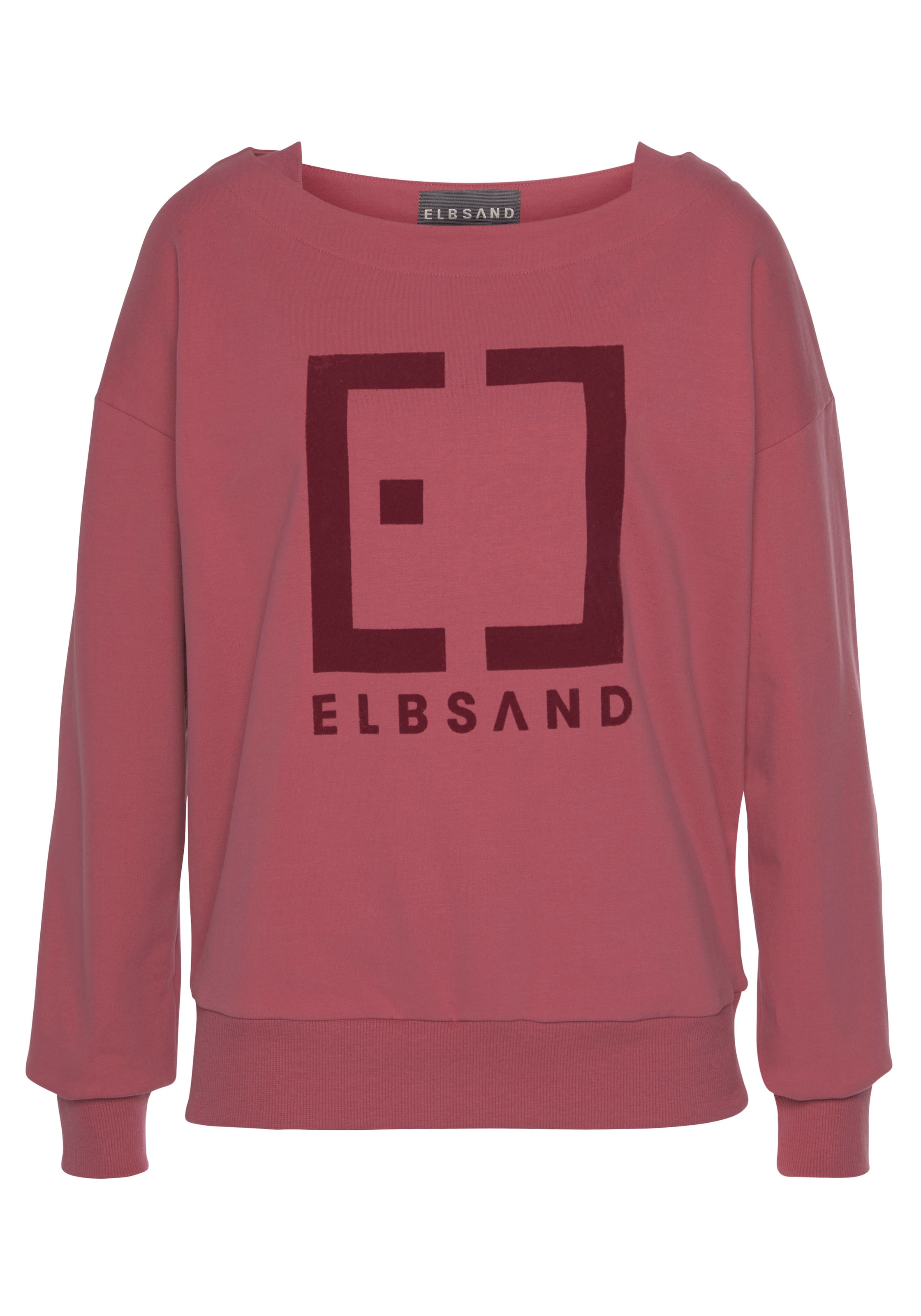 Elbsand Sweatshirt "Finnia", mit Flockprint vorne, klassischer Sweater aus günstig online kaufen