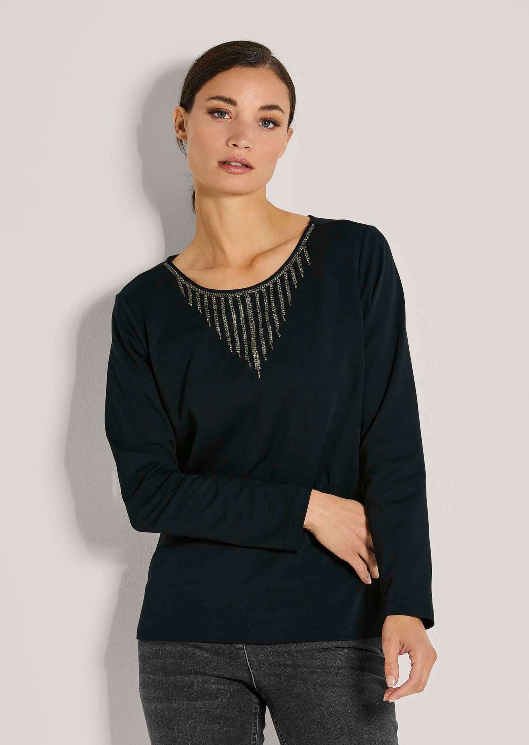 MADELEINE Langarmshirt »Sweatshirt Glamouröser Pullover, Strassakzente«