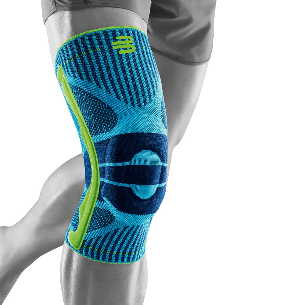 "Kniebandage BAUERFEIND ""Knee Support"", Gr. XS, blau, Obermaterial: 57% Baumwolle, 41% Polyester, 2% Elasthan, Bandagen Kniebandage, atmungsaktives