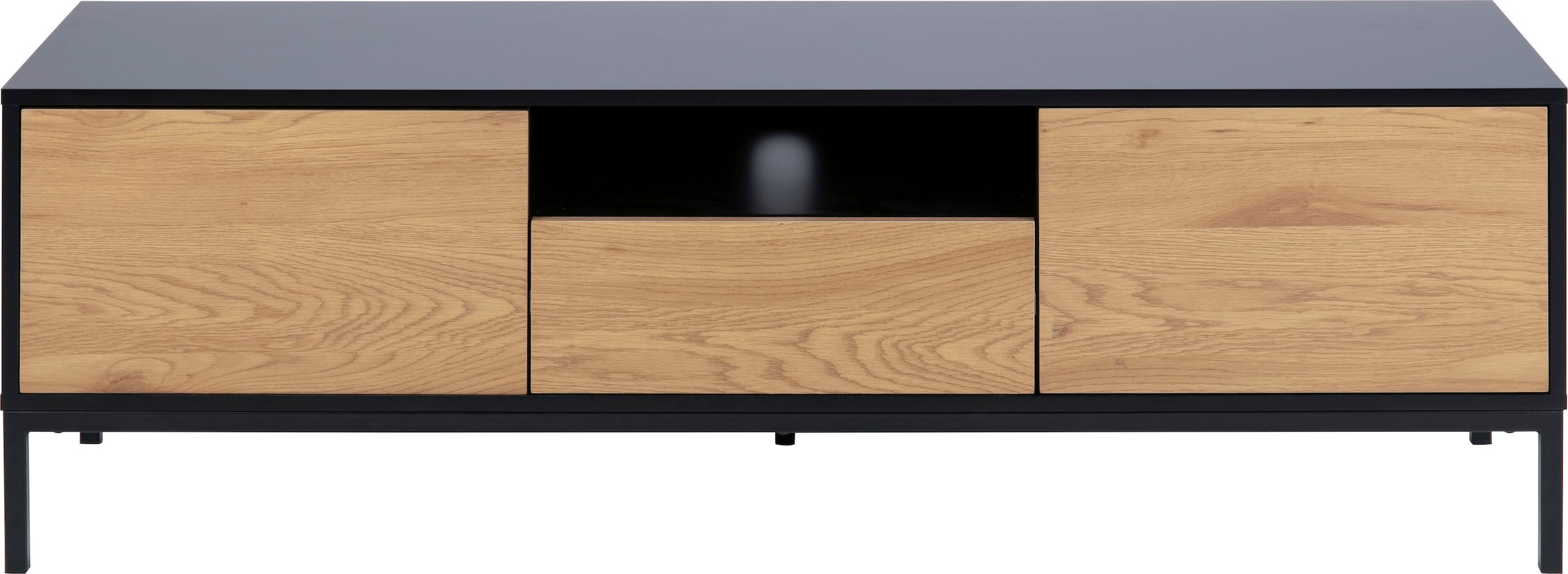 TV-Schrank, 1 Schublade, 1 offenem Fach und 2 geschlossenen Fächern, Breite 140 cm