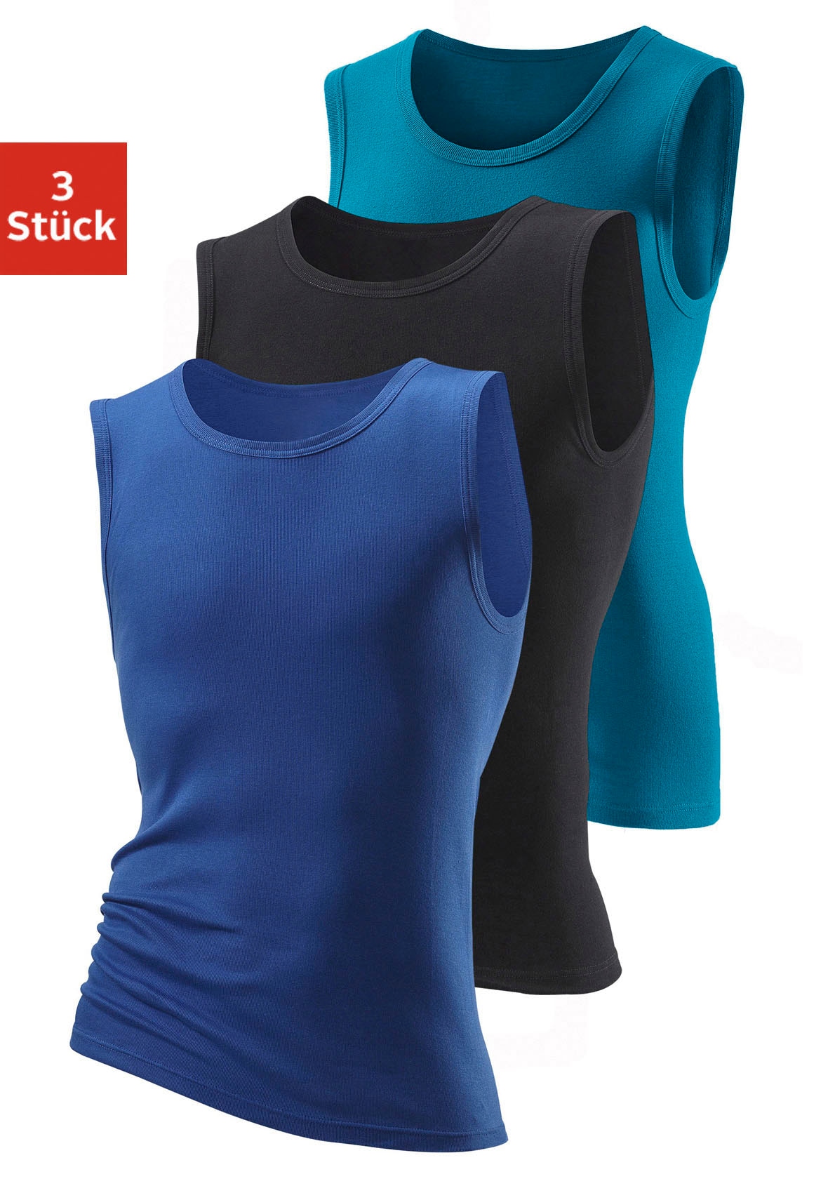 H.I.S Muscleshirt, 3 Stk. aus weicher Feinripp-Qualität günstig online kaufen