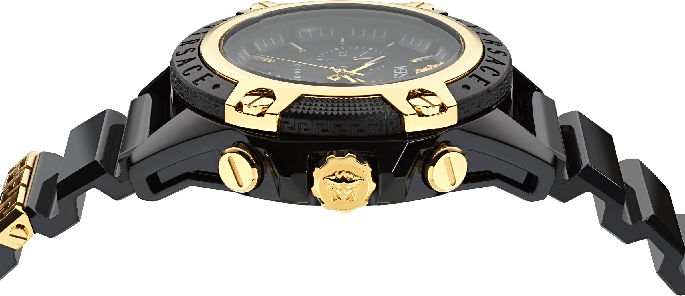 Versace Chronograph »ICON ACTIVE«, Quarzuhr, Armbanduhr, Damenuhr, Herrenuhr, Swiss Made, Polyurethanband