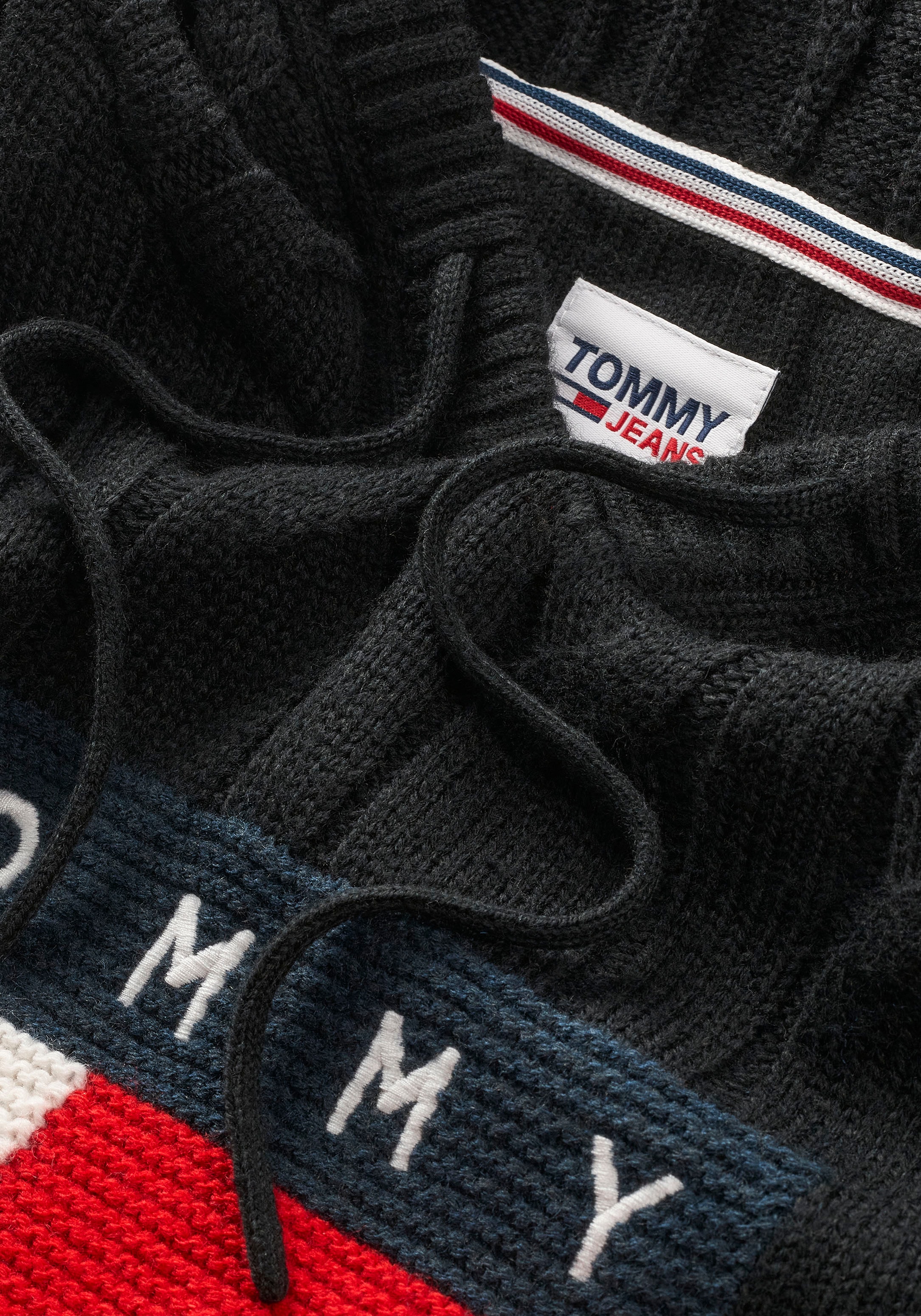 CABLE Strickkleid für »TJW Jeans CRV PLUS SIZE kaufen Curve HOODIE Tommy BAUR | FLAG CURVE DRESS«,