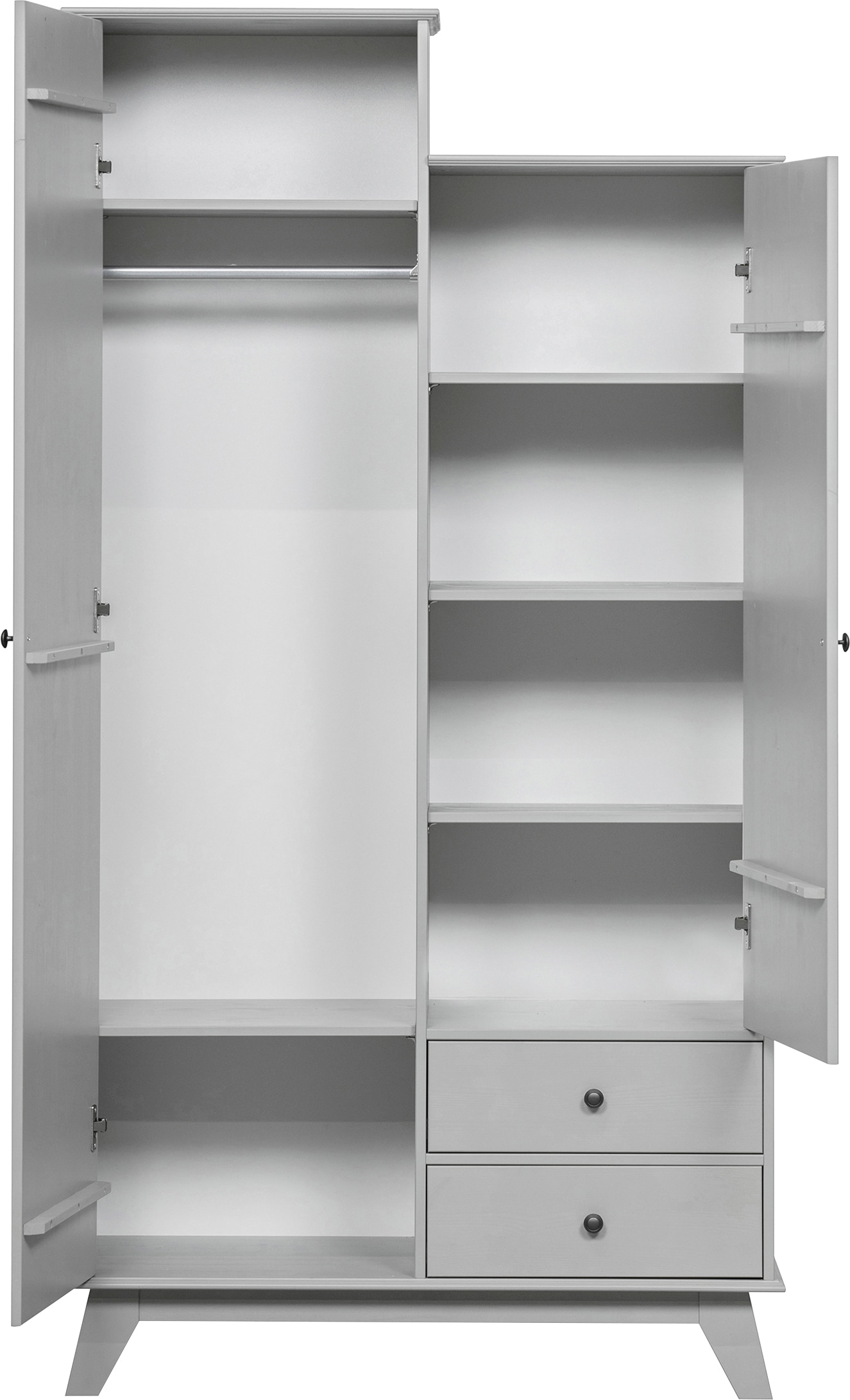 WOOOD Garderobenschrank »Lily«, massives Kiefernholz, mit Kleiderstange, H 190 cm x B 98 cm