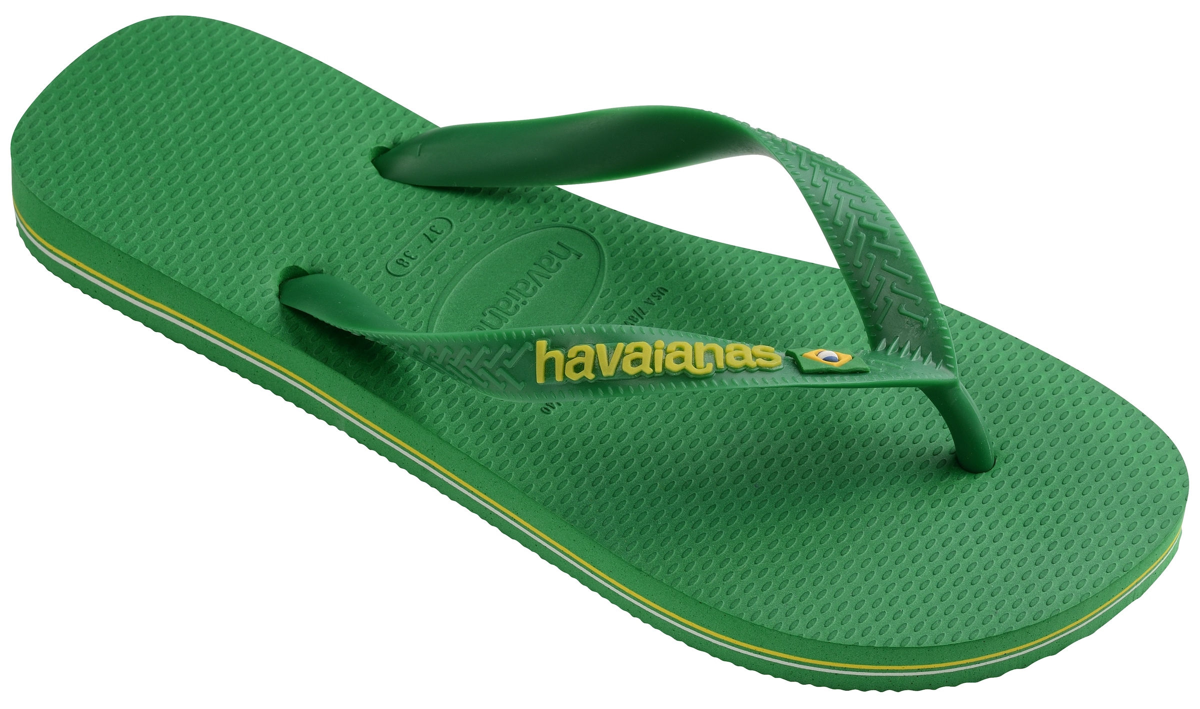 Zehentrenner »BRASIL LOGO NEON«, Sommerschuh, Schlappen, Poolsildes mit Brasil Detail