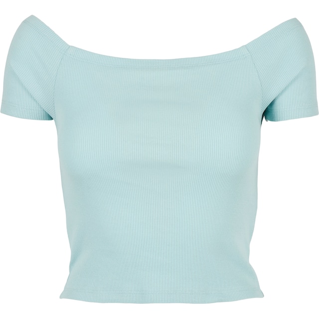 URBAN CLASSICS T-Shirt »Damen Ladies Off Shoulder Rib Tee«, (1 tlg.) online  kaufen | BAUR