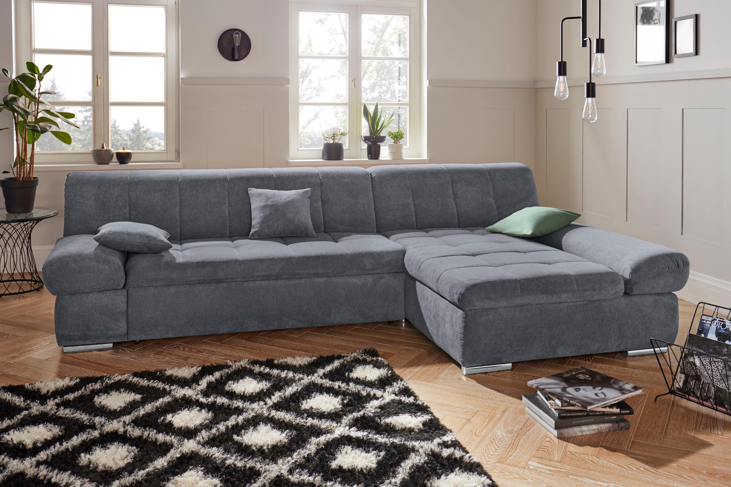 DOMO collection Ecksofa "Mona L-Form", wahlweise mit Bettfunktion günstig online kaufen