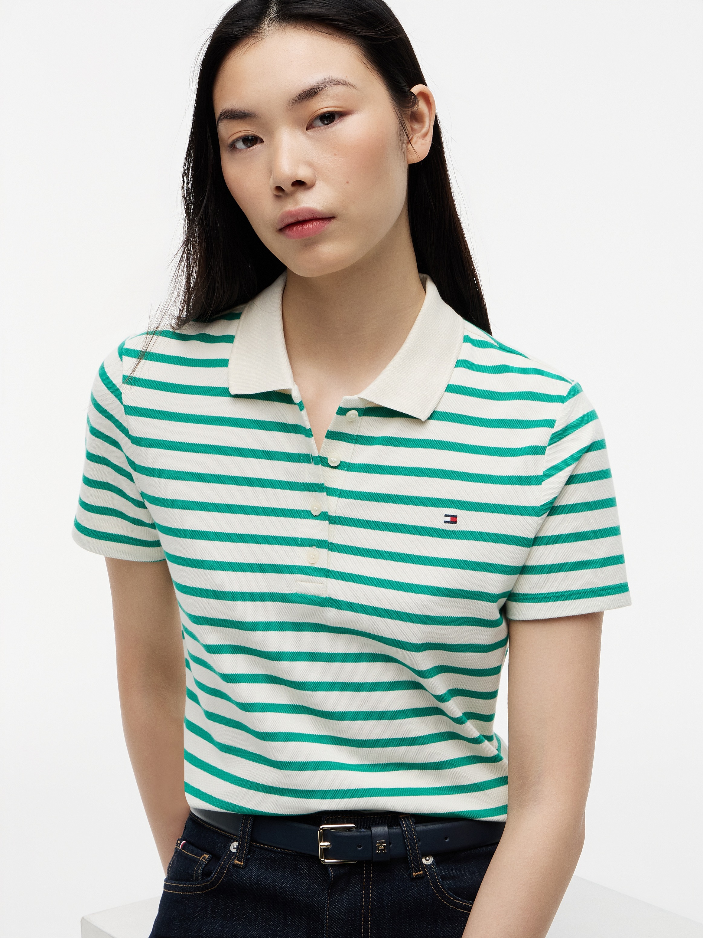 Tommy Hilfiger Poloshirt "1985 Slim Fit Pique Premium" mit Logostickerei, S günstig online kaufen