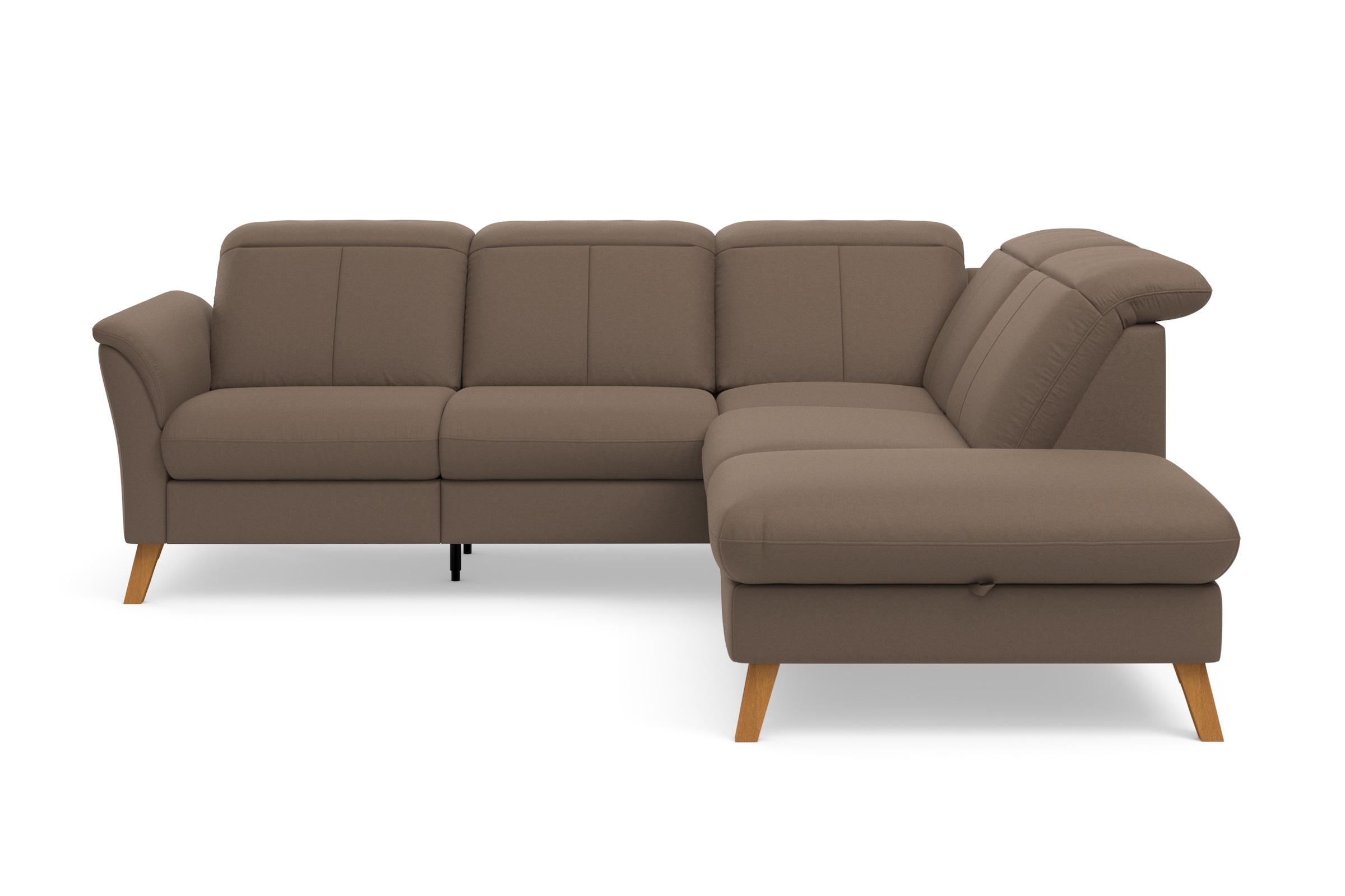 sit&more Ecksofa "Romero L-Form" wahlweise mit oder ohne TV-Funktion, Schlaffunktion, Bettkasten
