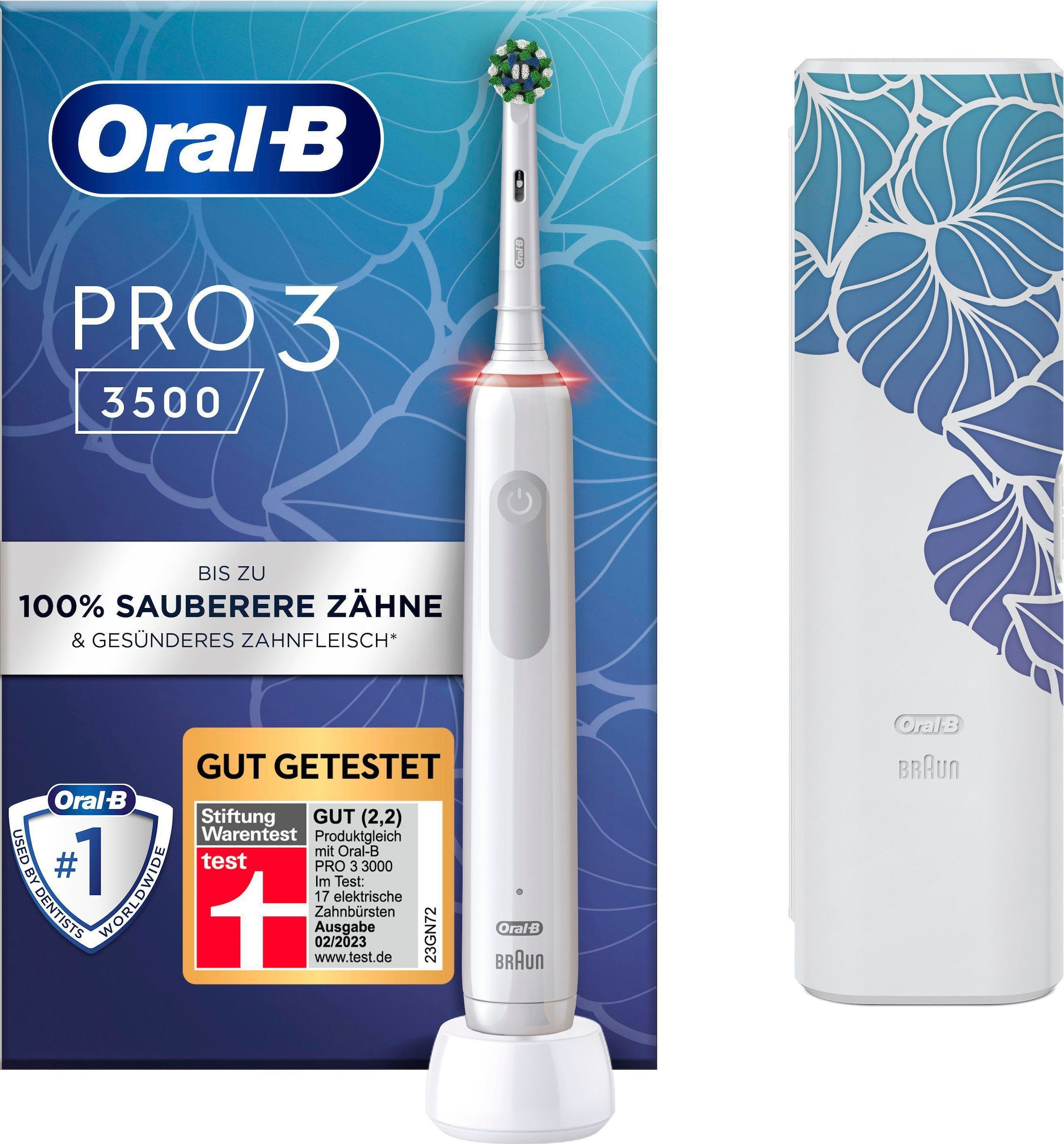 Oral-B Elektrische Zahnbürste »PRO 3 3500«, 1 St. Aufsteckbürsten, 3  Putzmodi | BAUR