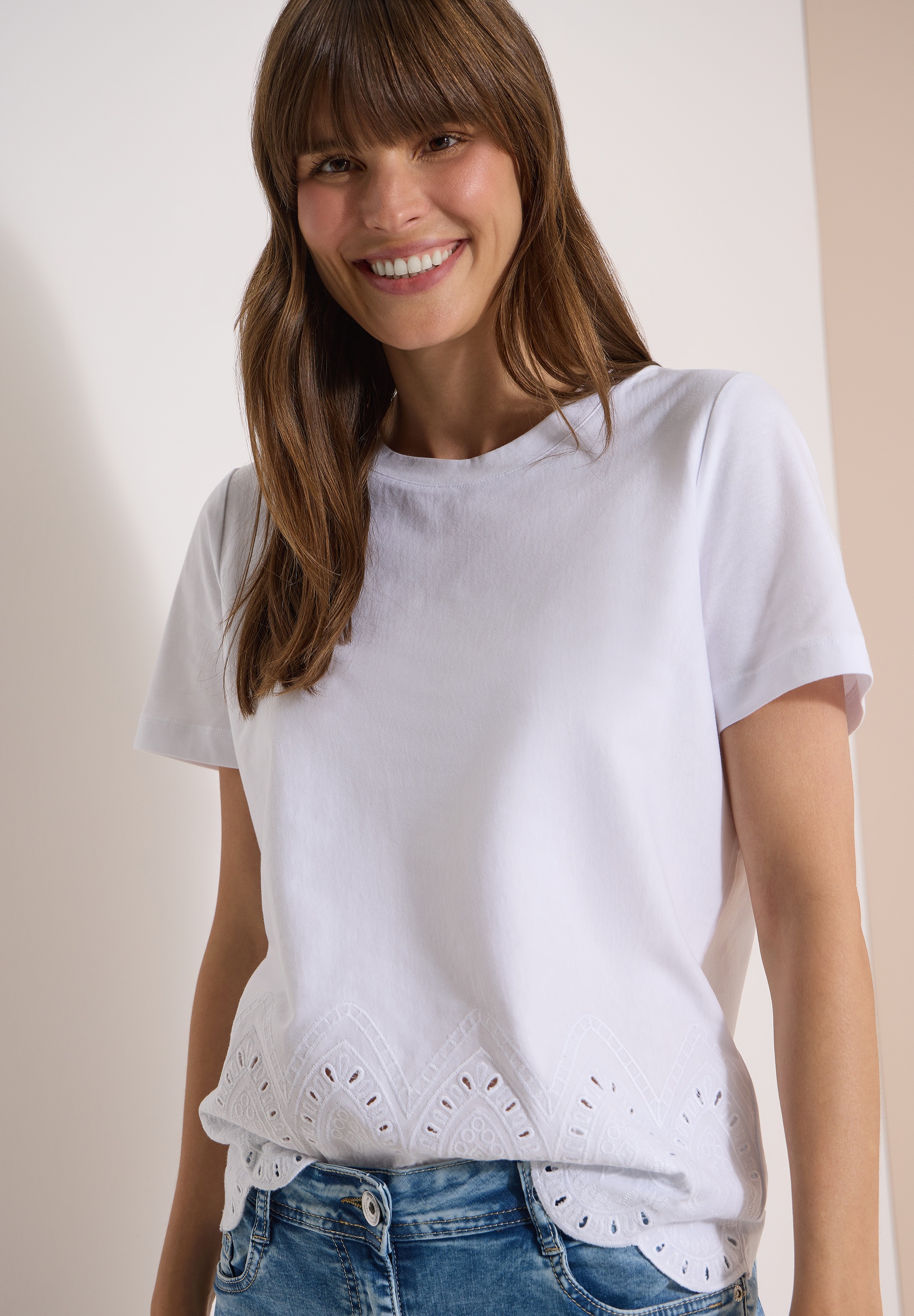 Cecil T-Shirt aus reiner Baumwolle