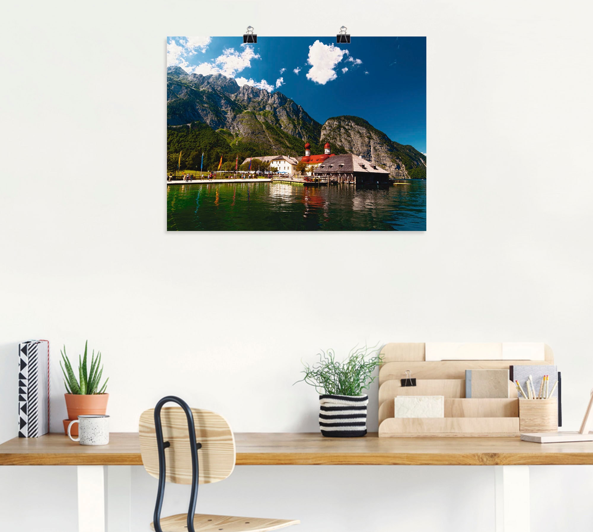 Artland Poster »St. Bartholomä Königssee II«, Berge, (1 St.), als Leinwandbild, Wandaufkleber oder Poster in versch. Größen