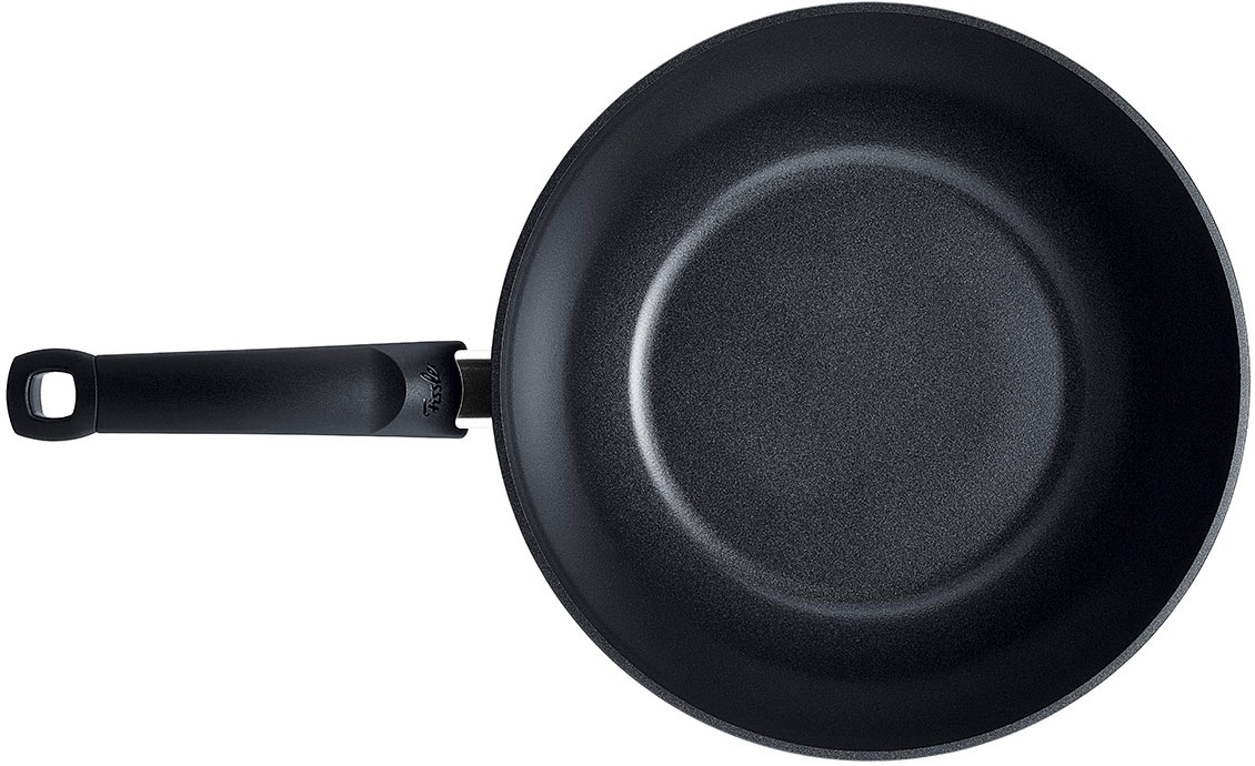 Fissler Wok »Ceratal® Orbit Black«, Aluminium, (1 tlg.), gesünderes Kochen mit Antihaft-Effekt, hergestellt ohne PFAS/PTFE