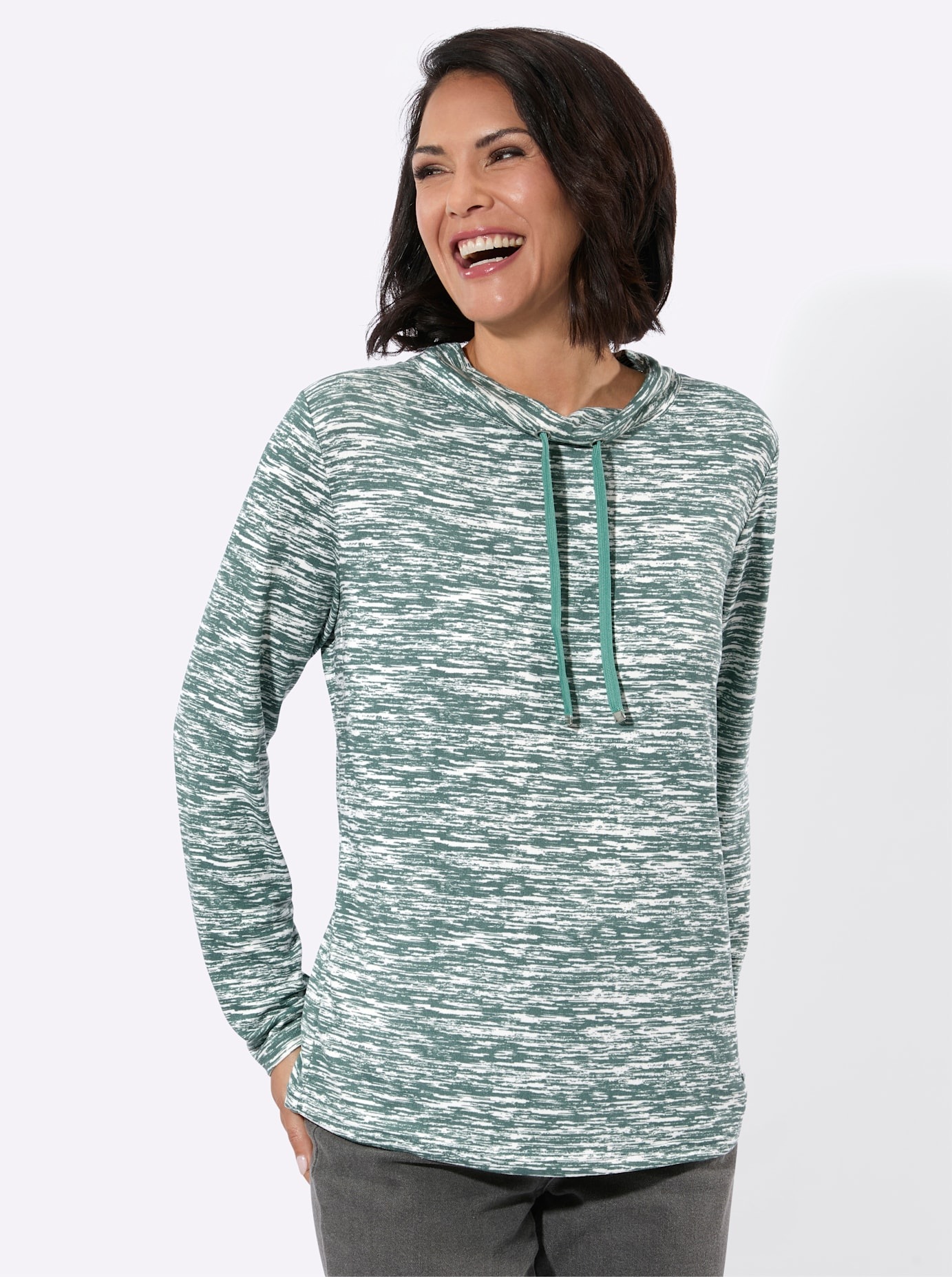 Casual Looks Stehkragenshirt "Winter-Shirt" 1