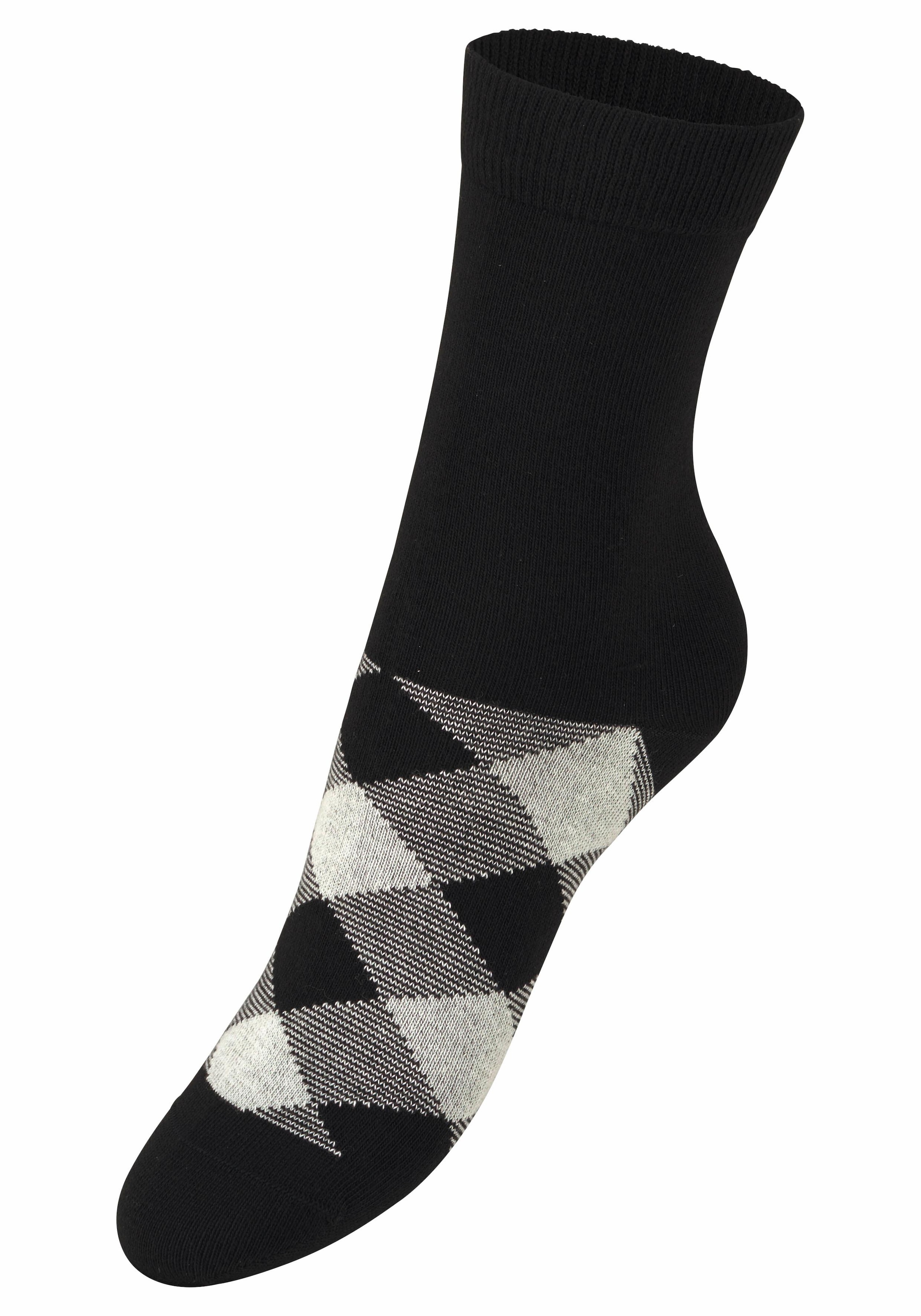 H.I.S Socken, (Packung, 7 Paar), in angesagtem Rhombenmuster