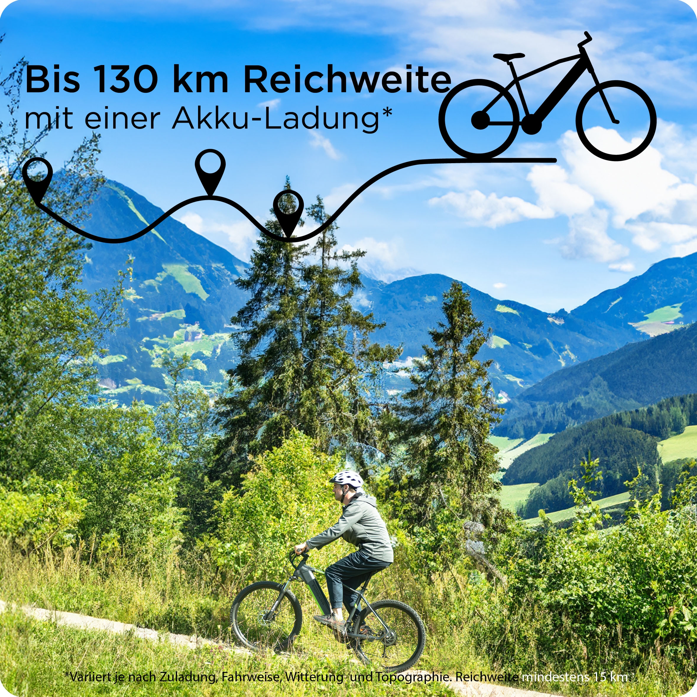 Zündapp E-Bike »Z808«, 10 Gang, Shimano, Deore RD-T6000, Heckmotor 250 W