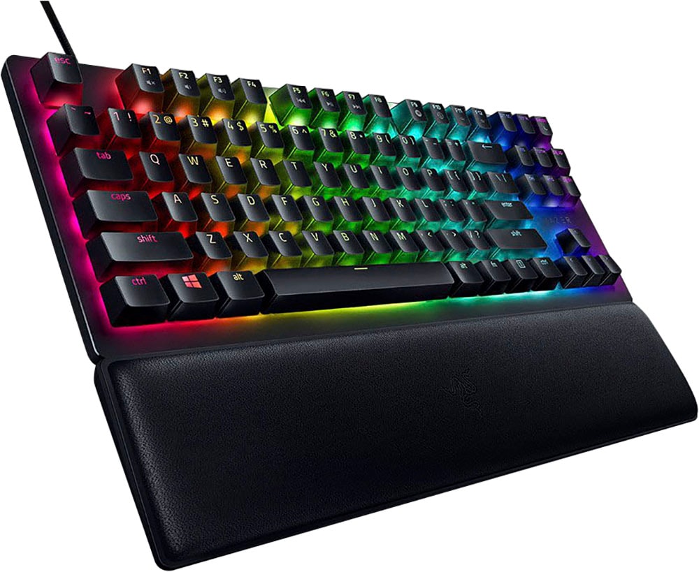 RAZER Gaming-Tastatur »Huntsman V2 Tenkeyless - Clicky Optical Switch - DE«, (USB-Anschluss-Profil-Speicher-Makro-Tasten-Handgelenkauflage-Gaming-Modus)
