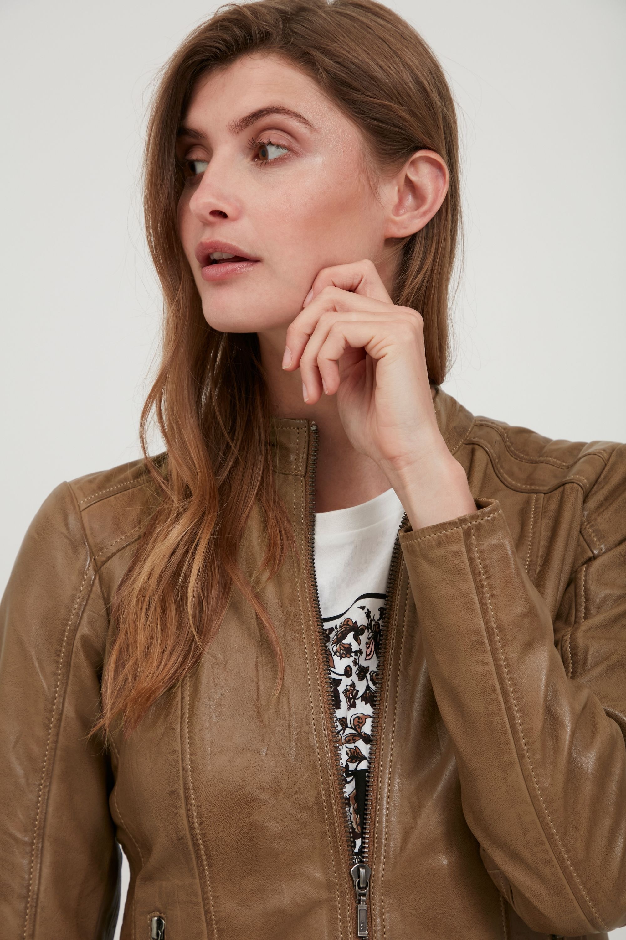 fransa Lederjacke »Lederjacke FRBaleather«