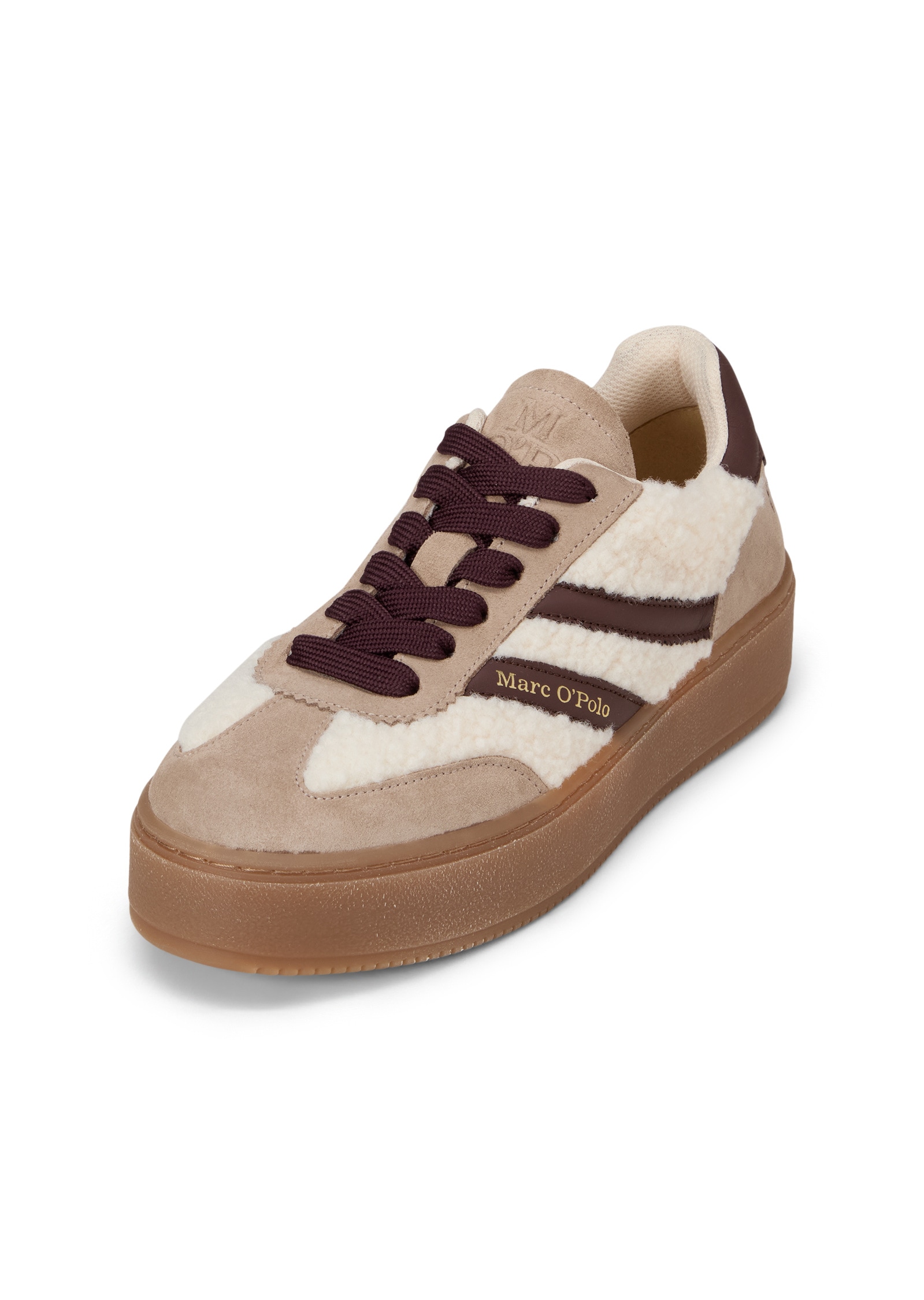 Marc OPolo Sneaker "aus geöltem Veloursleder und Kunstfell"