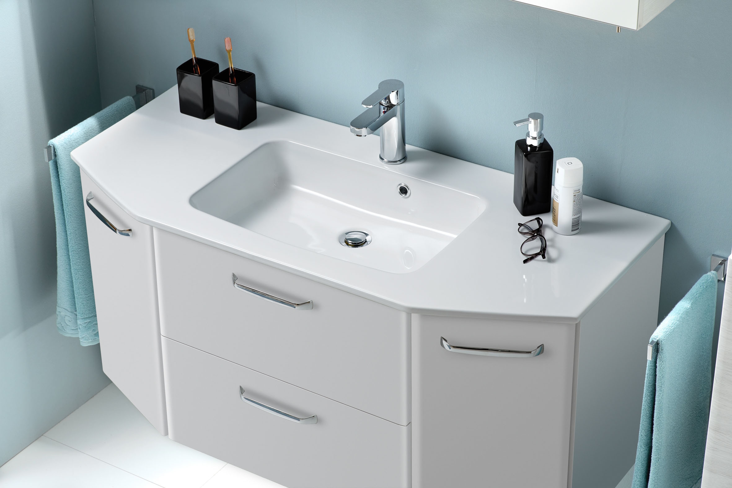 Saphir Badmöbel-Set »Quickset 326, 5-teilig, mit Keramikwaschtisch« 5 Stk. tlg.