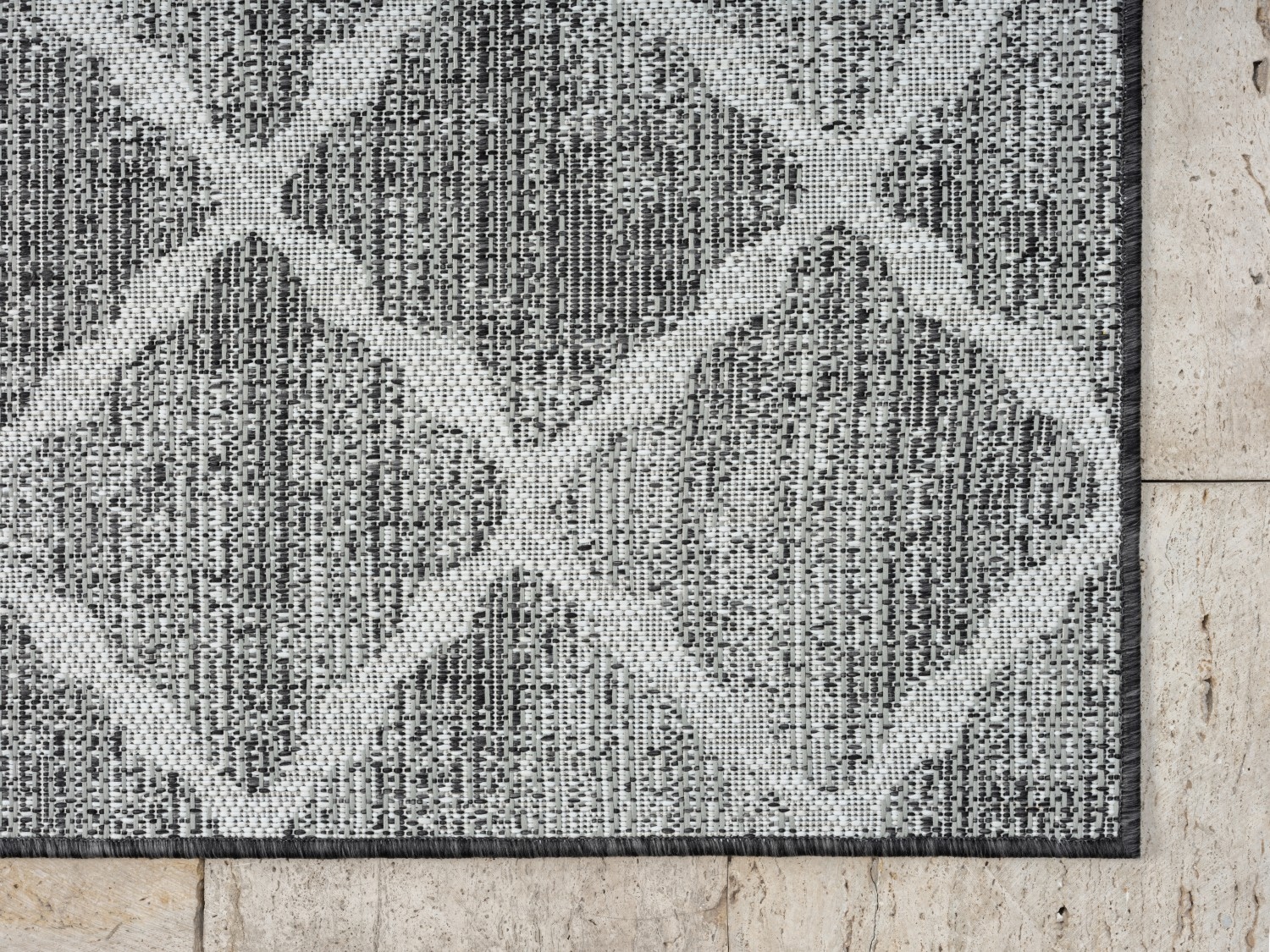 Myflair Möbel & Accessoires Teppich »Astral Lagerräumung«, rechteckig, 6 mm Höhe, modernes Rauten Design, Outdoor geeignet, Balkon, Terrasse