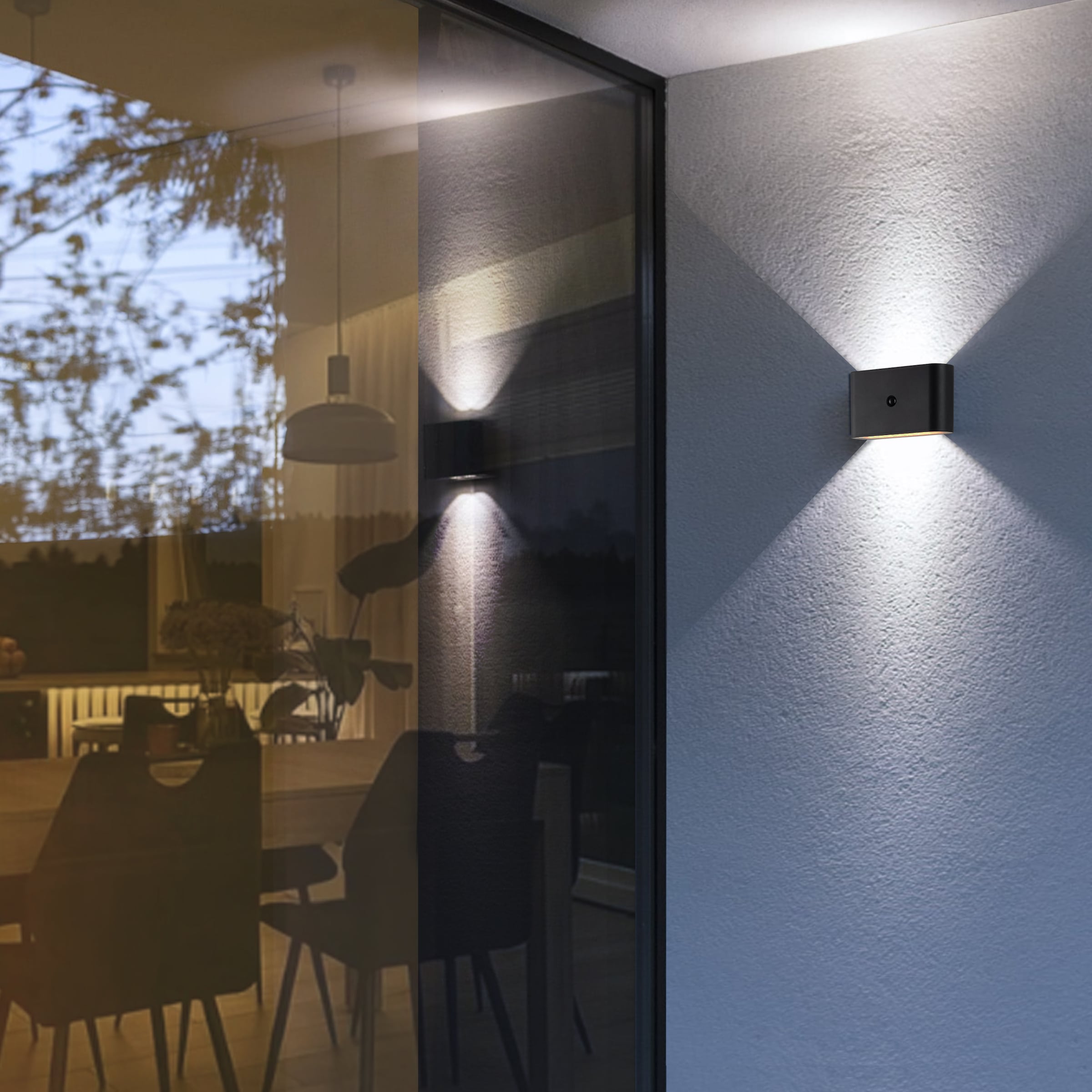 Brilliant LED Außen-Wandleuchte »Xino«, Akku-Leuchte, 330 lm, 3000K, magnetische Anbringung, Up-Downlight, USB