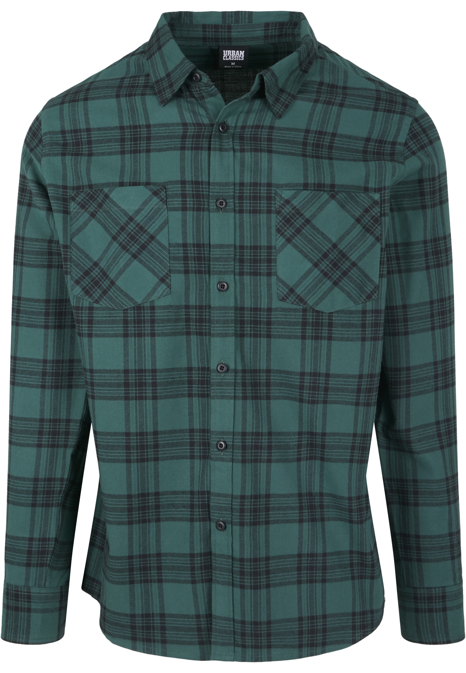 URBAN CLASSICS Langarmshirt »Herren Checked Flanell Shirt 7«, (1 tlg.)