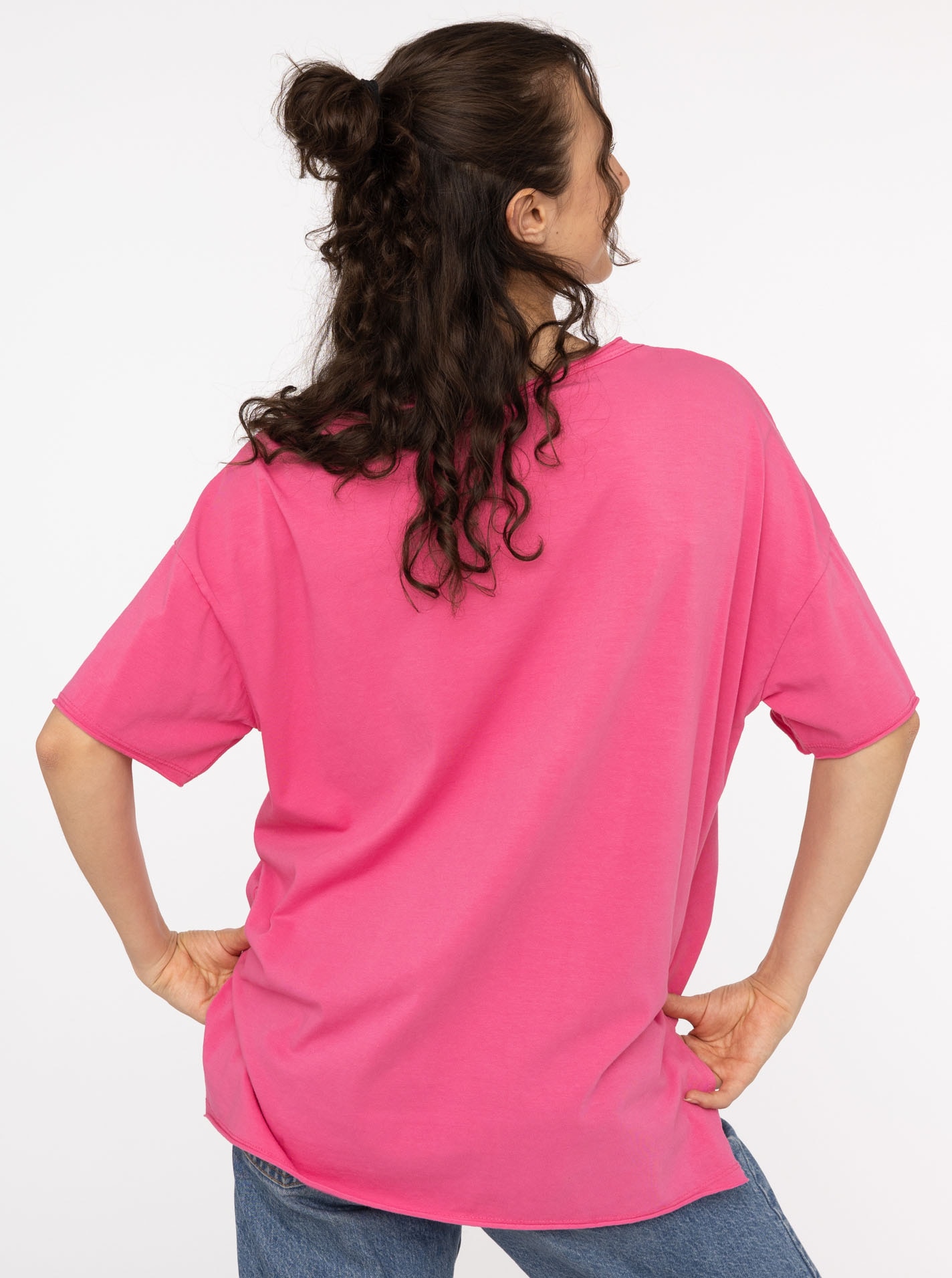 Zwillingsherz Kurzarmshirt »Oversized Shirt Stempeldruck "Moin"«, mit mit großem MOIN Druck