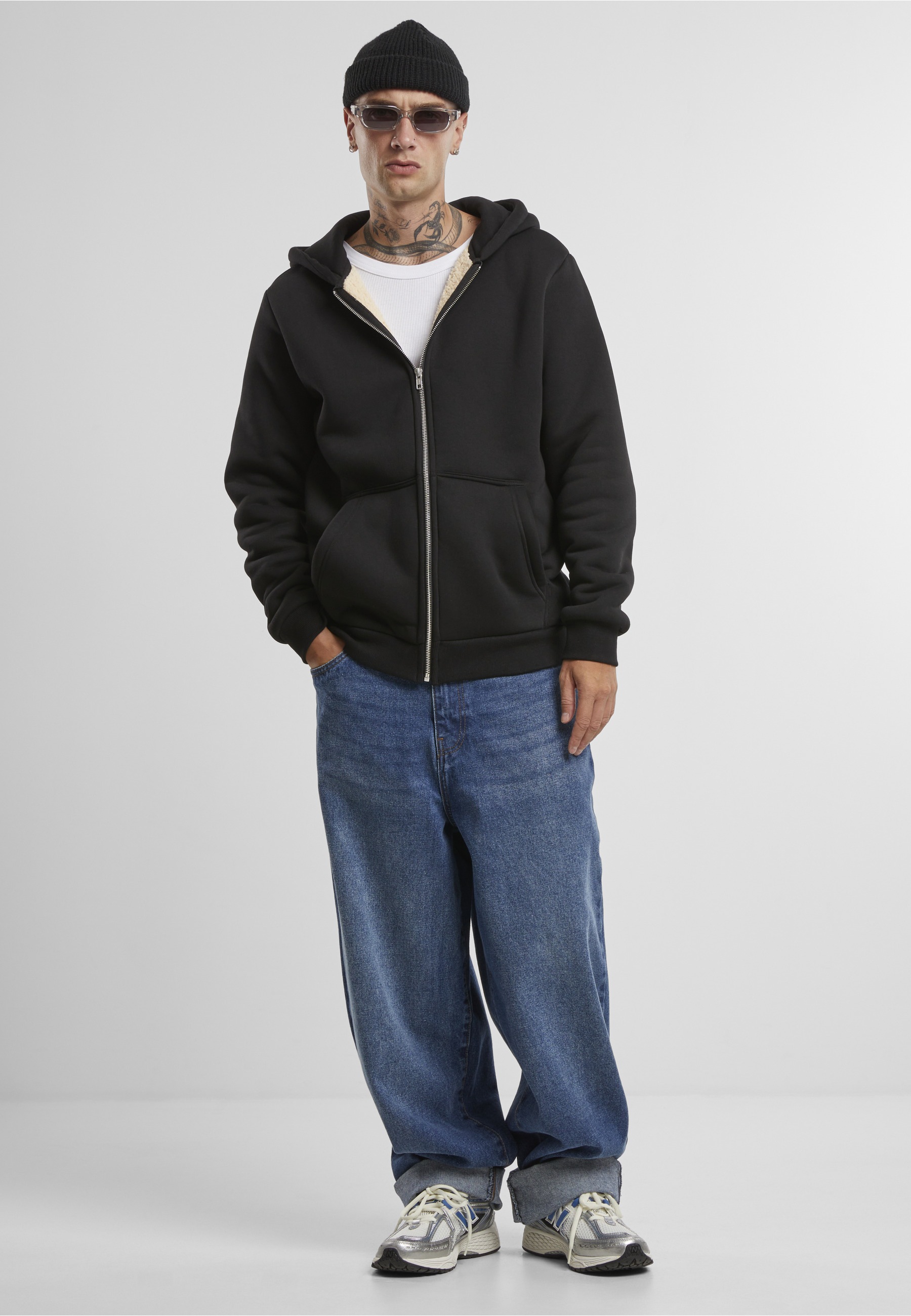 URBAN CLASSICS Kapuzenpullover »Urban Classics Bonded Sherpa Zip Hoody« 1