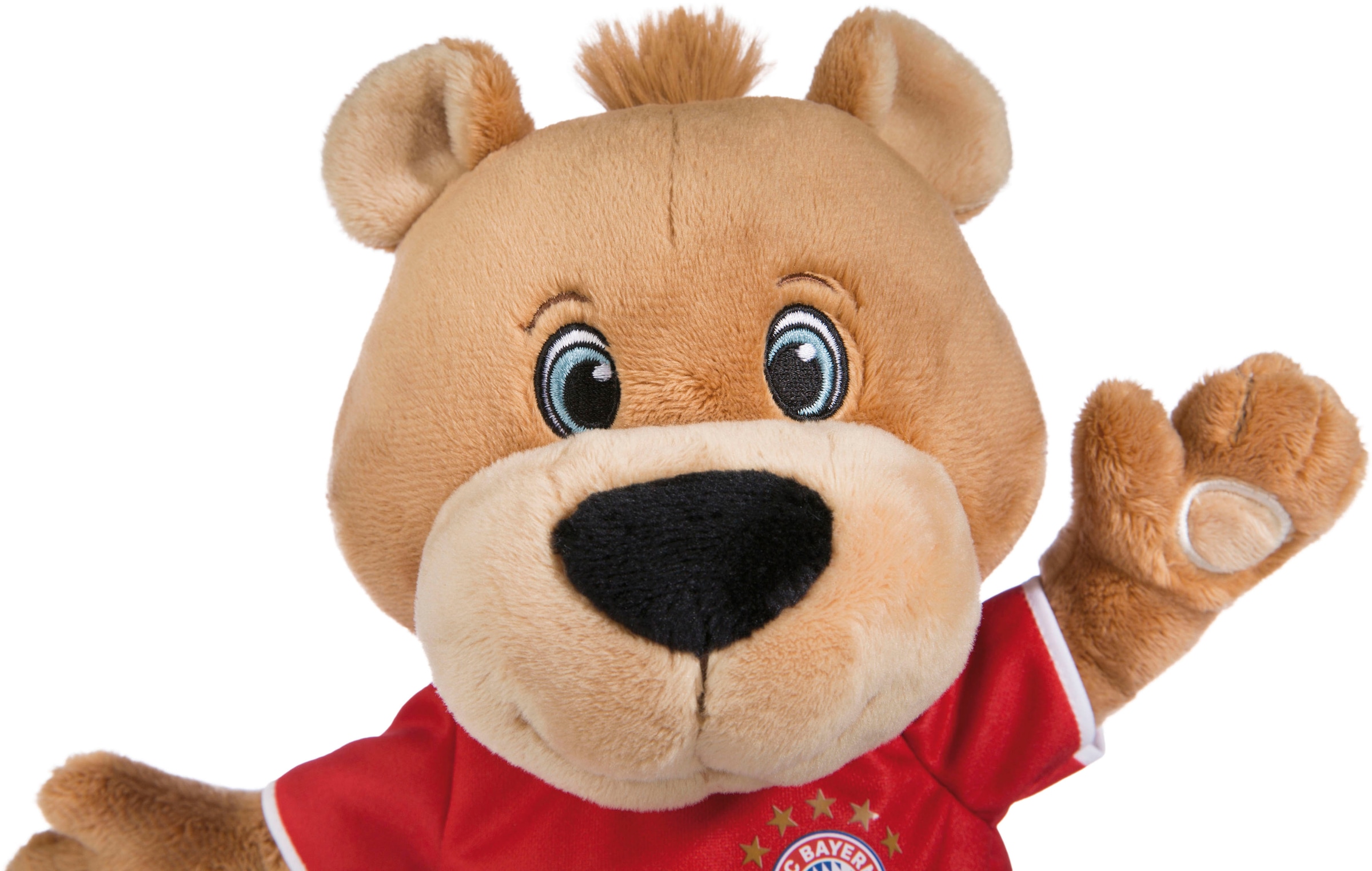 Nici Kuscheltier »FC BAYERN MÜNCHEN Bär Berni mit Trikot, 35 cm«, enthält recyceltes Material (Global Recycled Standard)