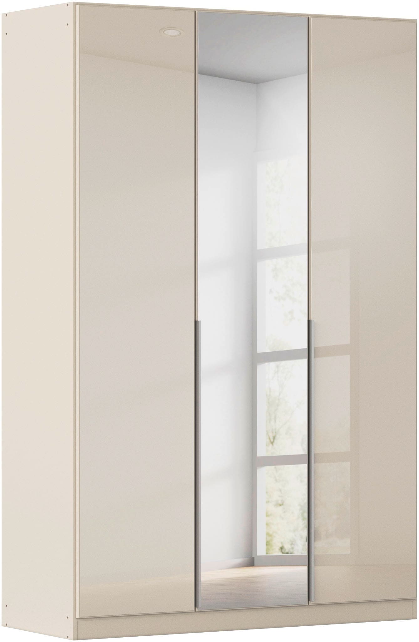 OTTO home Drehtürenschrank "Kleiderschrank Schrank Garderobe AGORDO mit Glasfront und Spiegel" in zwei Griff-Farben, Breiten 91-405 cm, durchdachte Innenausstattung, in 8 Breiten und 2 Höhen MADE IN GERMANY