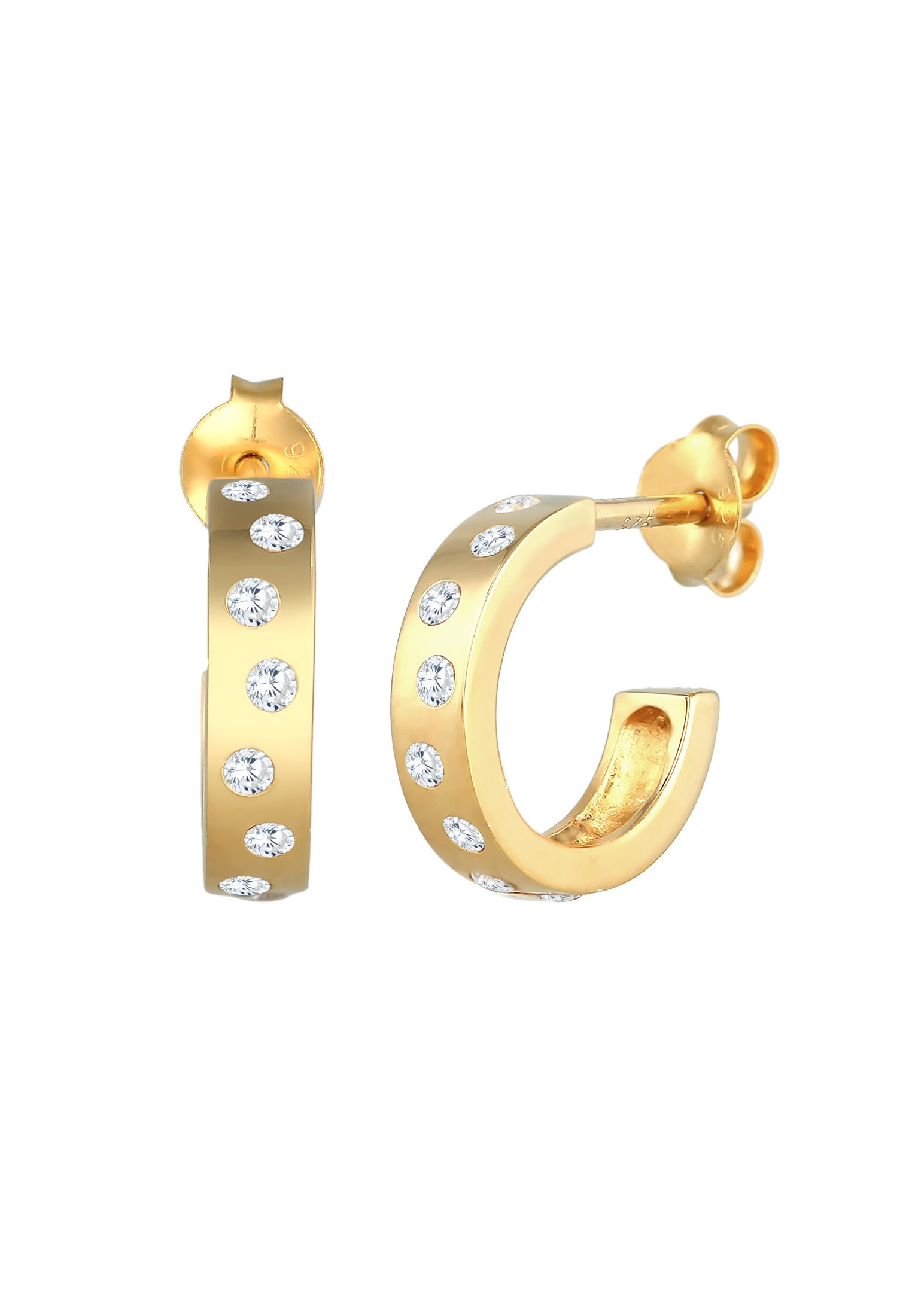Elli Paar Creolen »Creolen Stecker Zirkonia Mini Hoops 925 Silber«