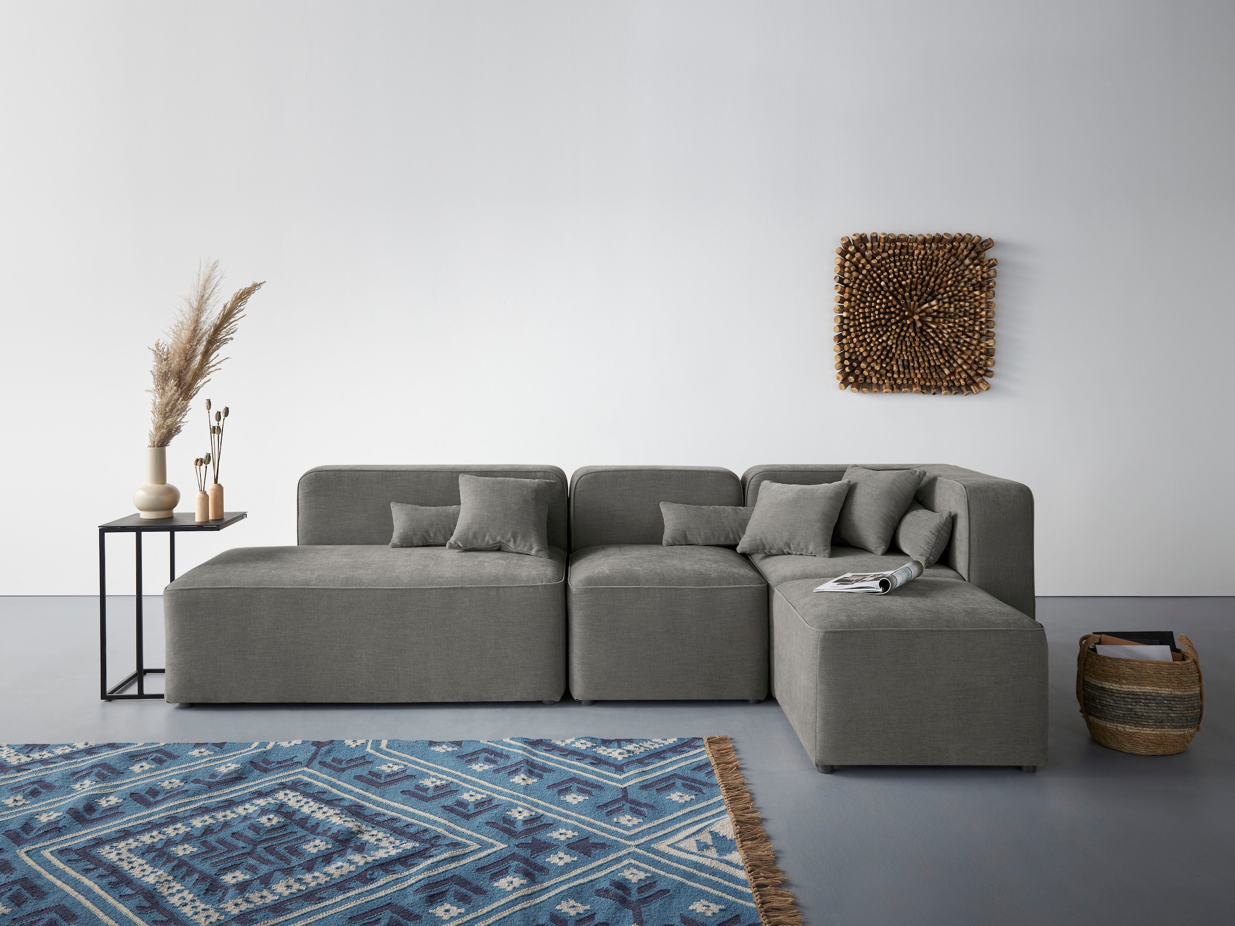 Home affaire Ecksofa "Sundstrup L-Form" Modulserie, individuelle Zusammenst günstig online kaufen