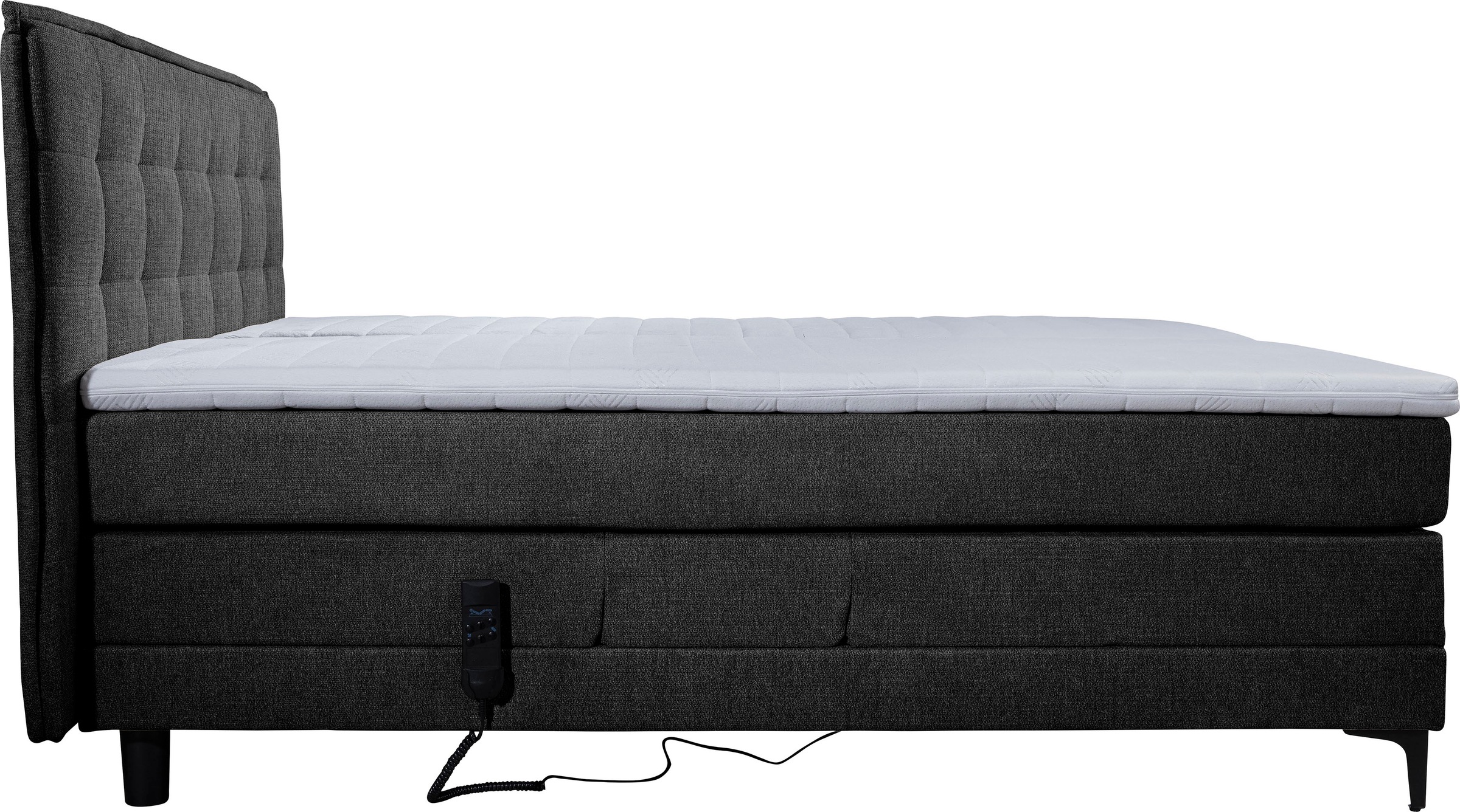 alina Boxspringbett »Edward«, 180x200cm, mit motorischer Verstellung, inklusive Matratze und Topper
