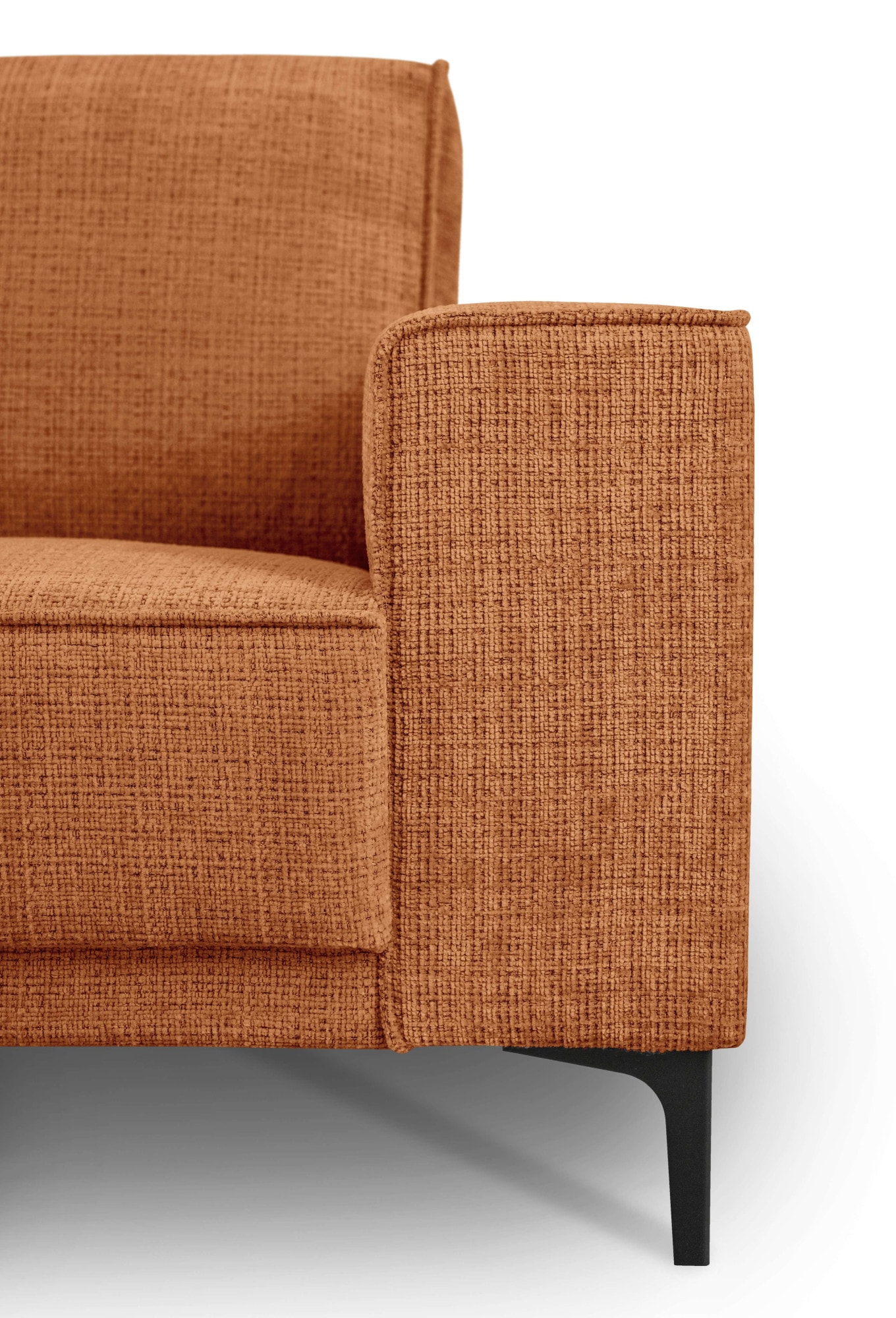 OTTO home Ecksofa »OLAND Chenille L-Form, B: 289 cm, Skandi-Design« Struktur, Flachgewebe, Luxus-Microfaser, Boucle