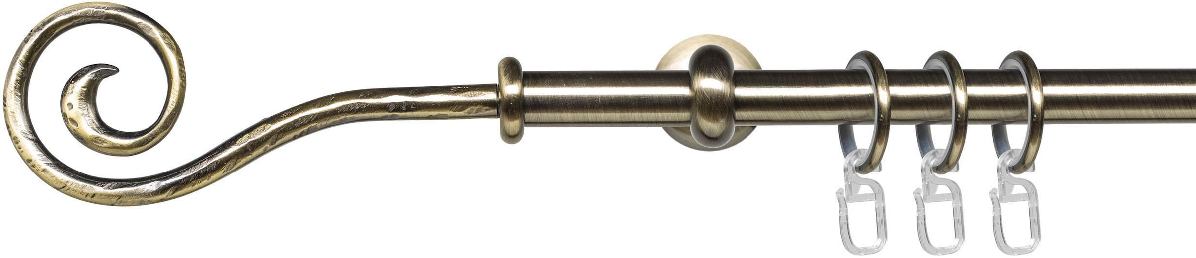 Liedeco Gardinenstange "Esp Spirale" Ø 16 mm 1 läufig-läufig Fixmaß 1-läufi günstig online kaufen